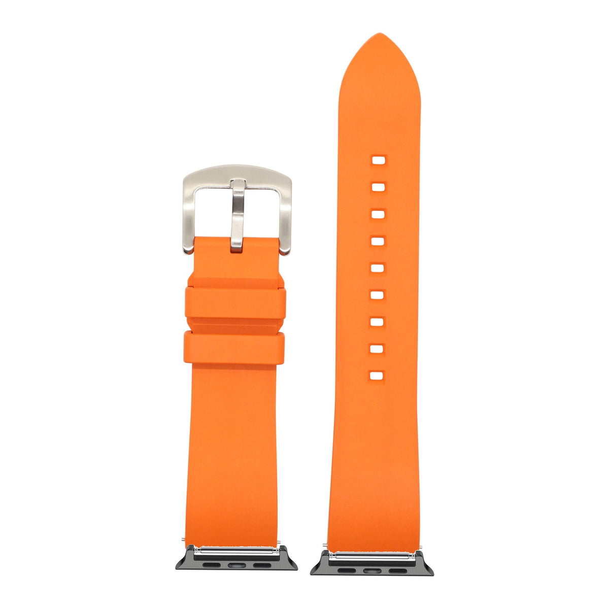 [Apple Watch] Prairie FKM Rubber - Orange with Black Apple Watch connecters