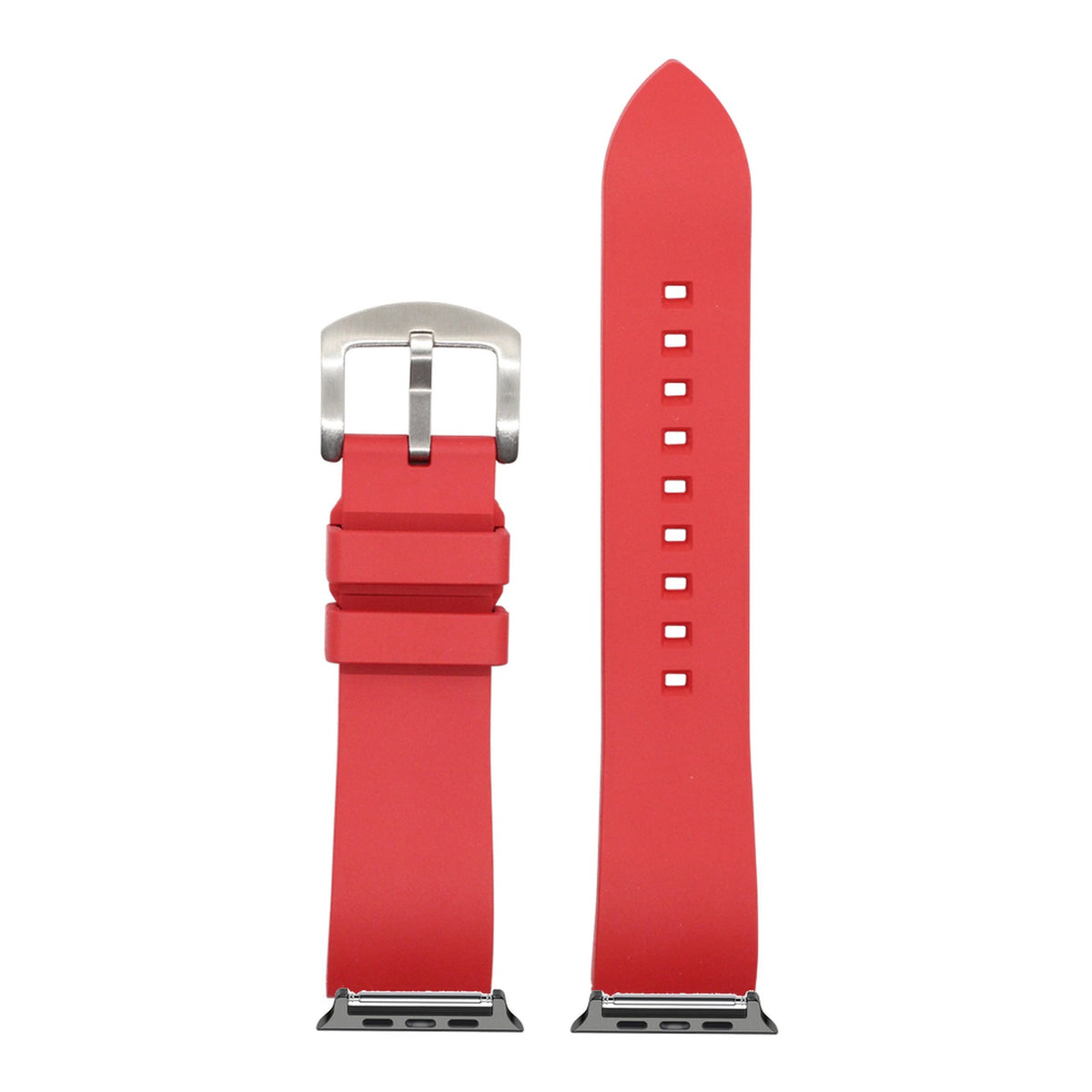 [Apple Watch] Prairie FKM Rubber - Red with Black Apple Watch connecters