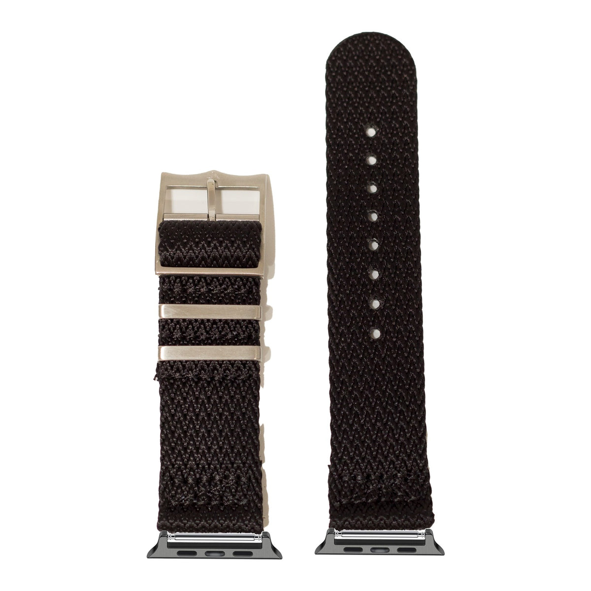 [Apple Watch] Sharktooth Militex - Black with Black Apple Watch connecters