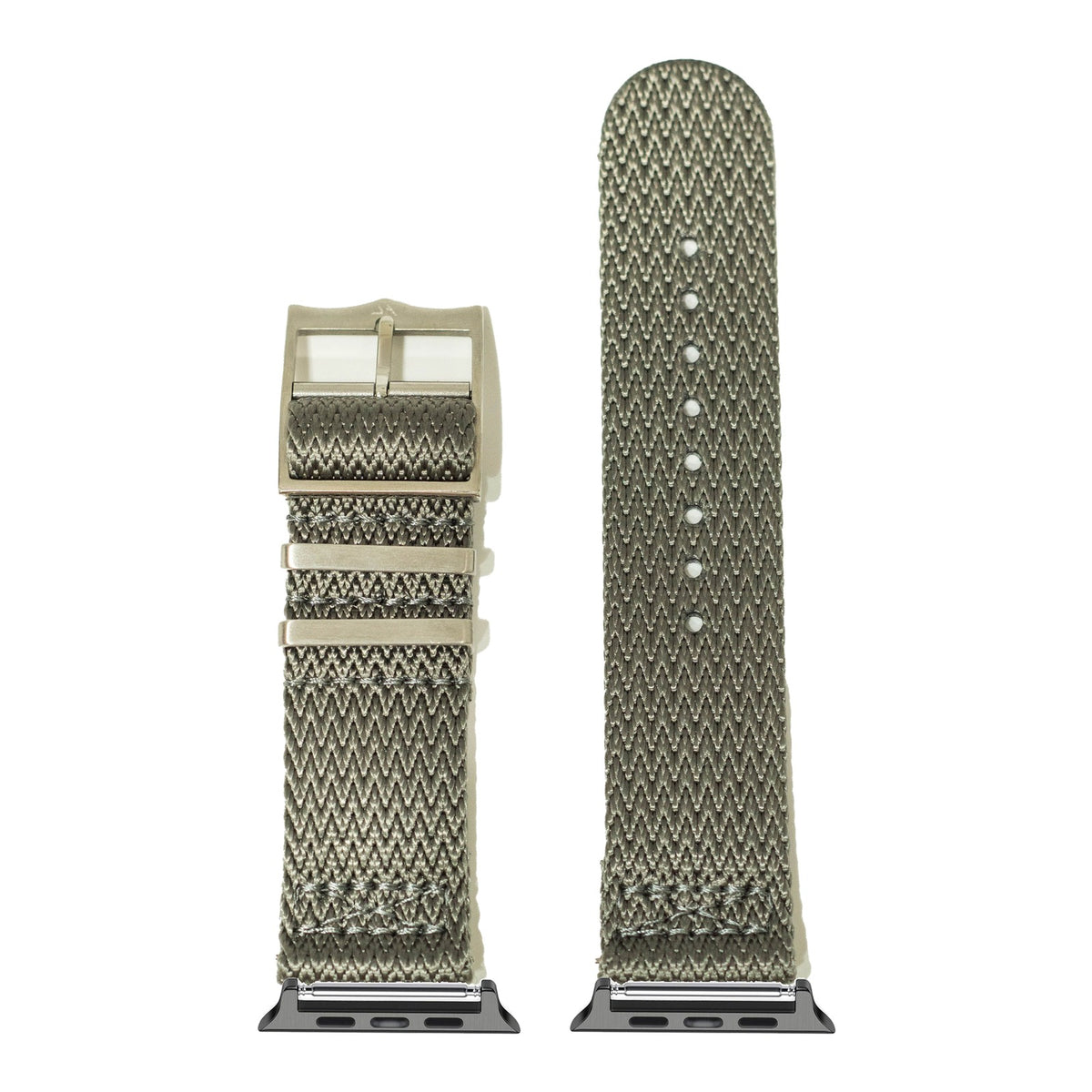 [Apple Watch] Sharktooth Militex - Grey with Black Apple Watch connecters