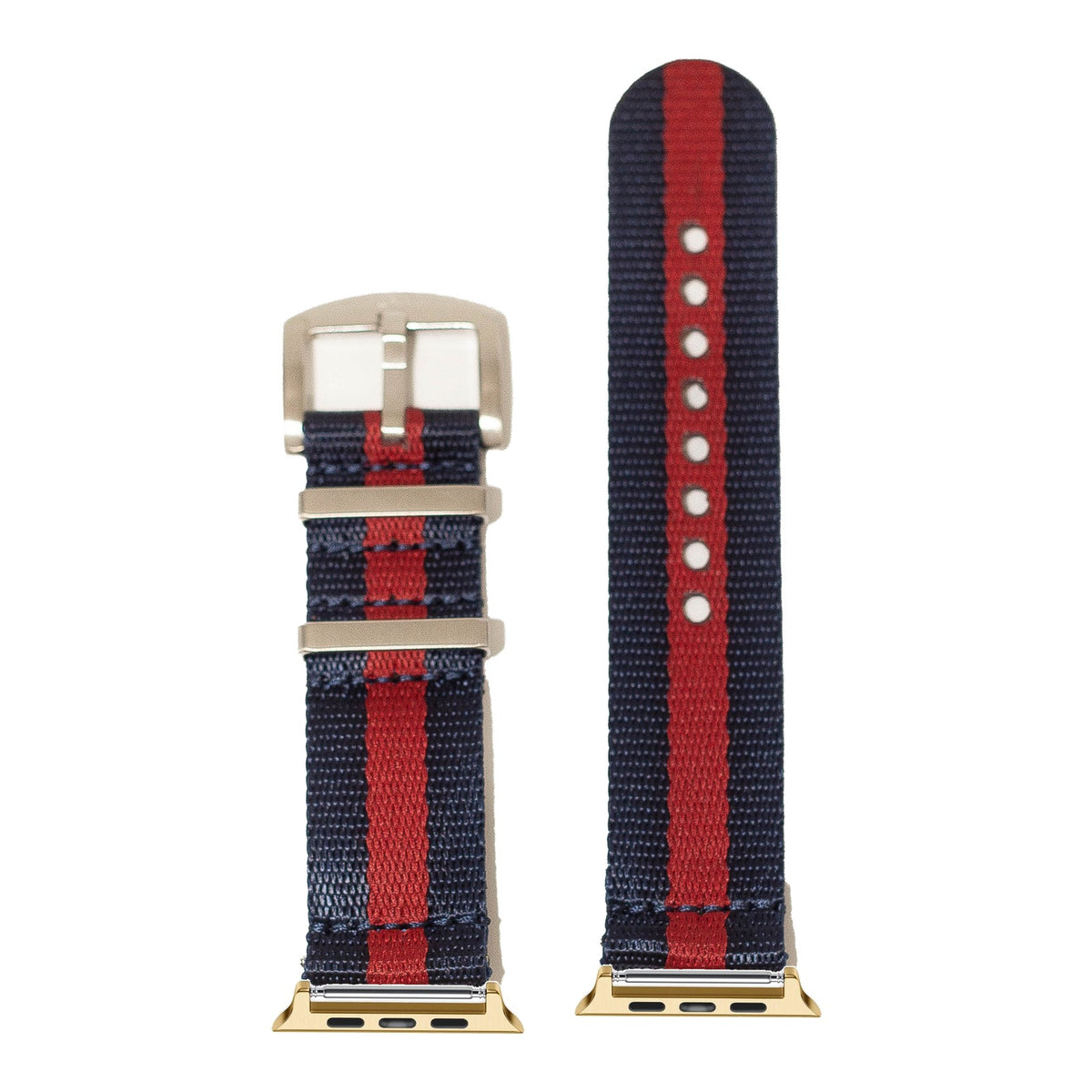 [Apple Watch] Supreme Militex - Blue / Red with Gold Apple Watch connecters