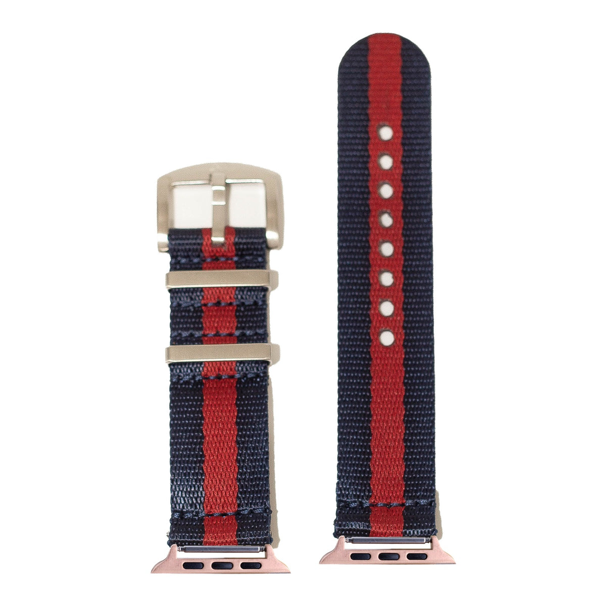[Apple Watch] Supreme Militex - Blue / Red with Rose Gold Apple Watch connecters