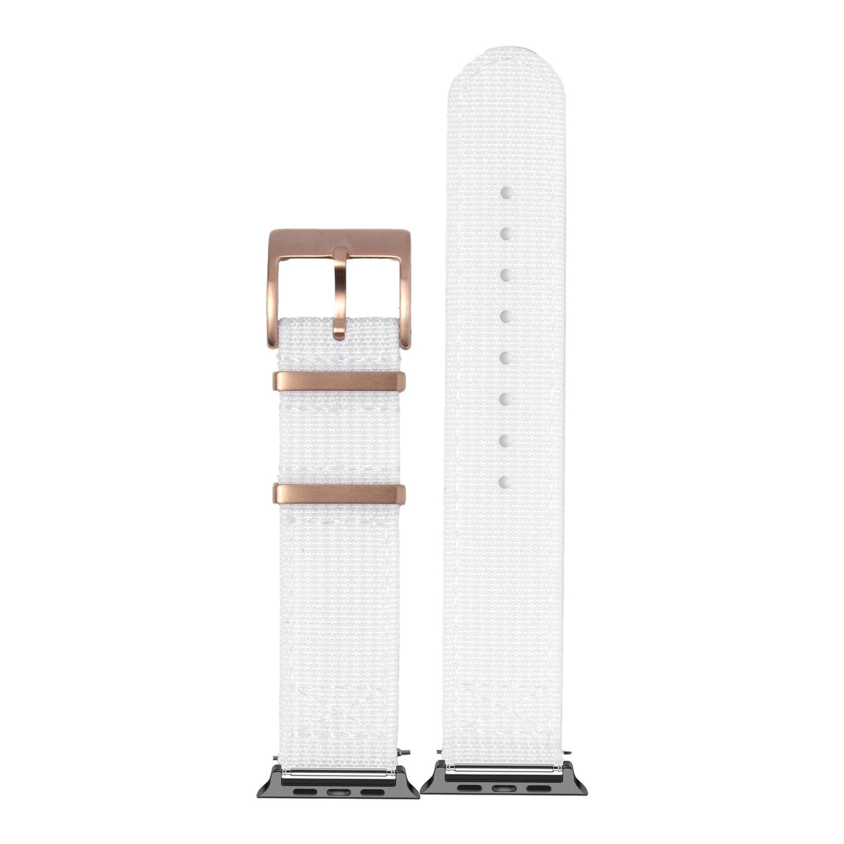 [Apple Watch] Alpha Militex - White with Black Apple Watch connecters