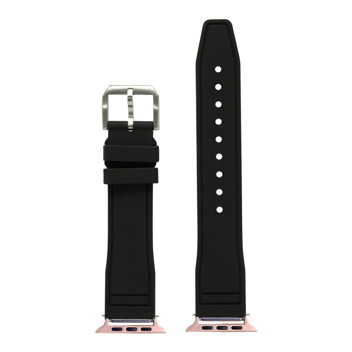 [Apple Watch] FKM Rubber - Pilot with Rose Gold Apple Watch connecters