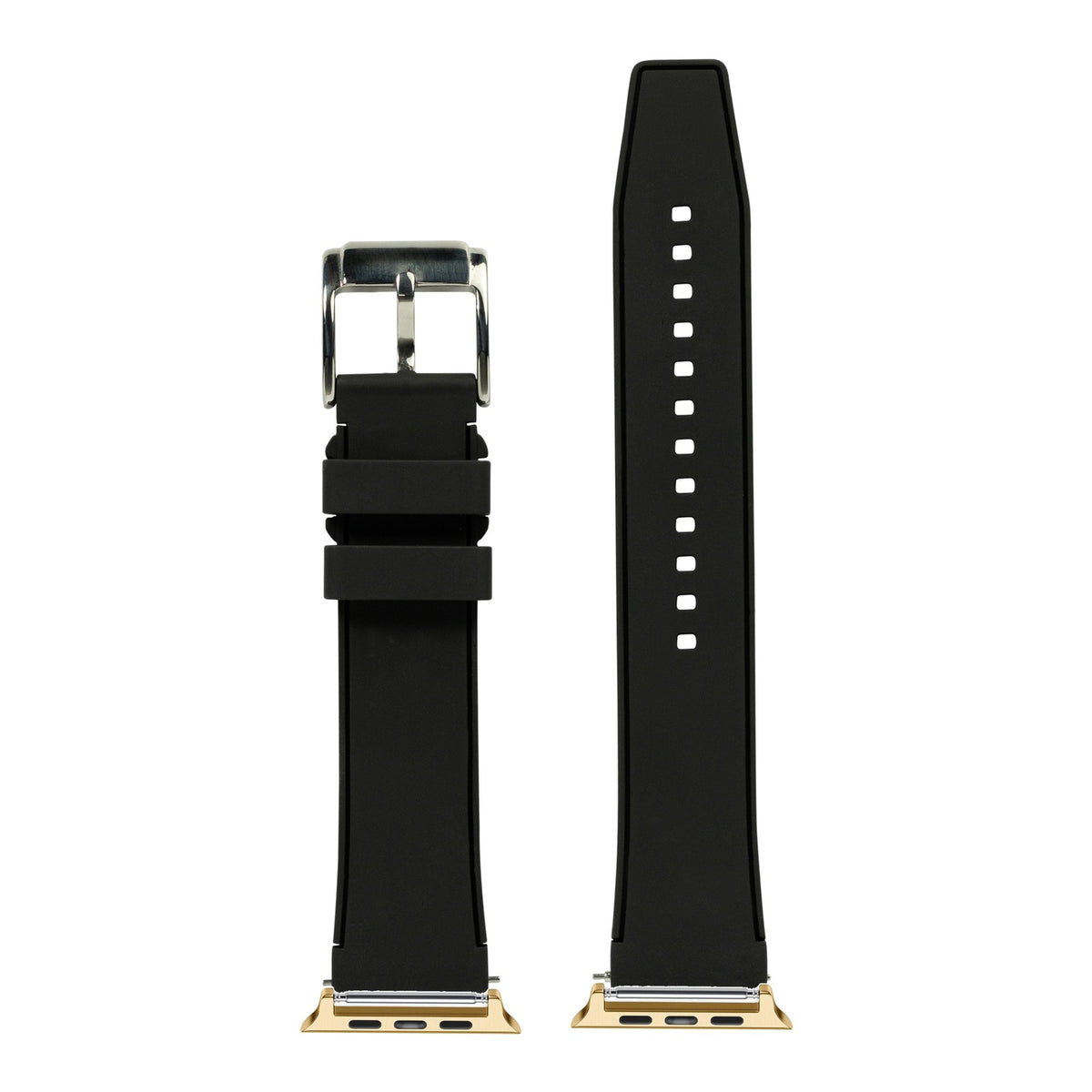 [Apple Watch] Two Tone FKM Rubber with Gold Apple Watch connecters
