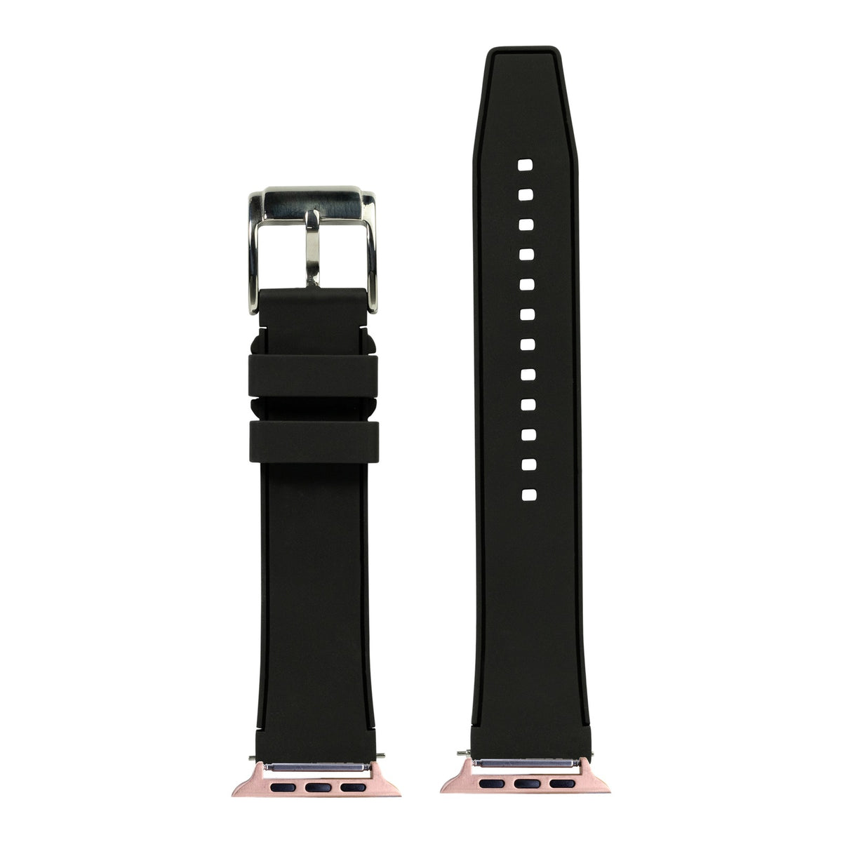 [Apple Watch] Two Tone FKM Rubber with Rose Gold Apple Watch connecters