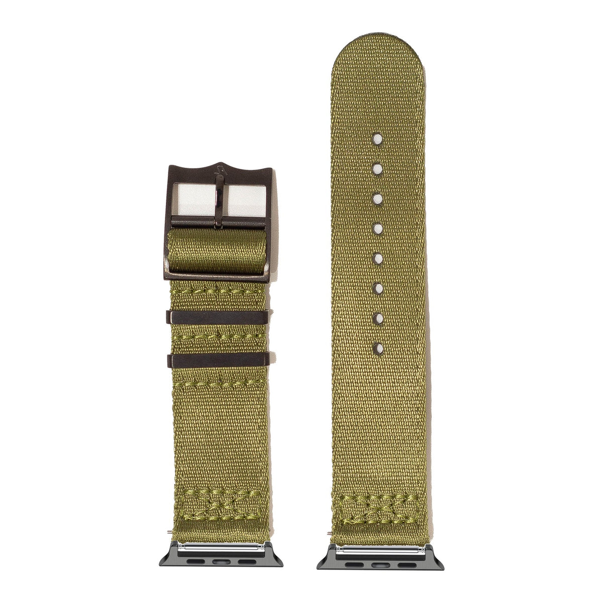 [Apple Watch] Ultra Militex - Army Green [Black Hardware] with Black Apple Watch connecters