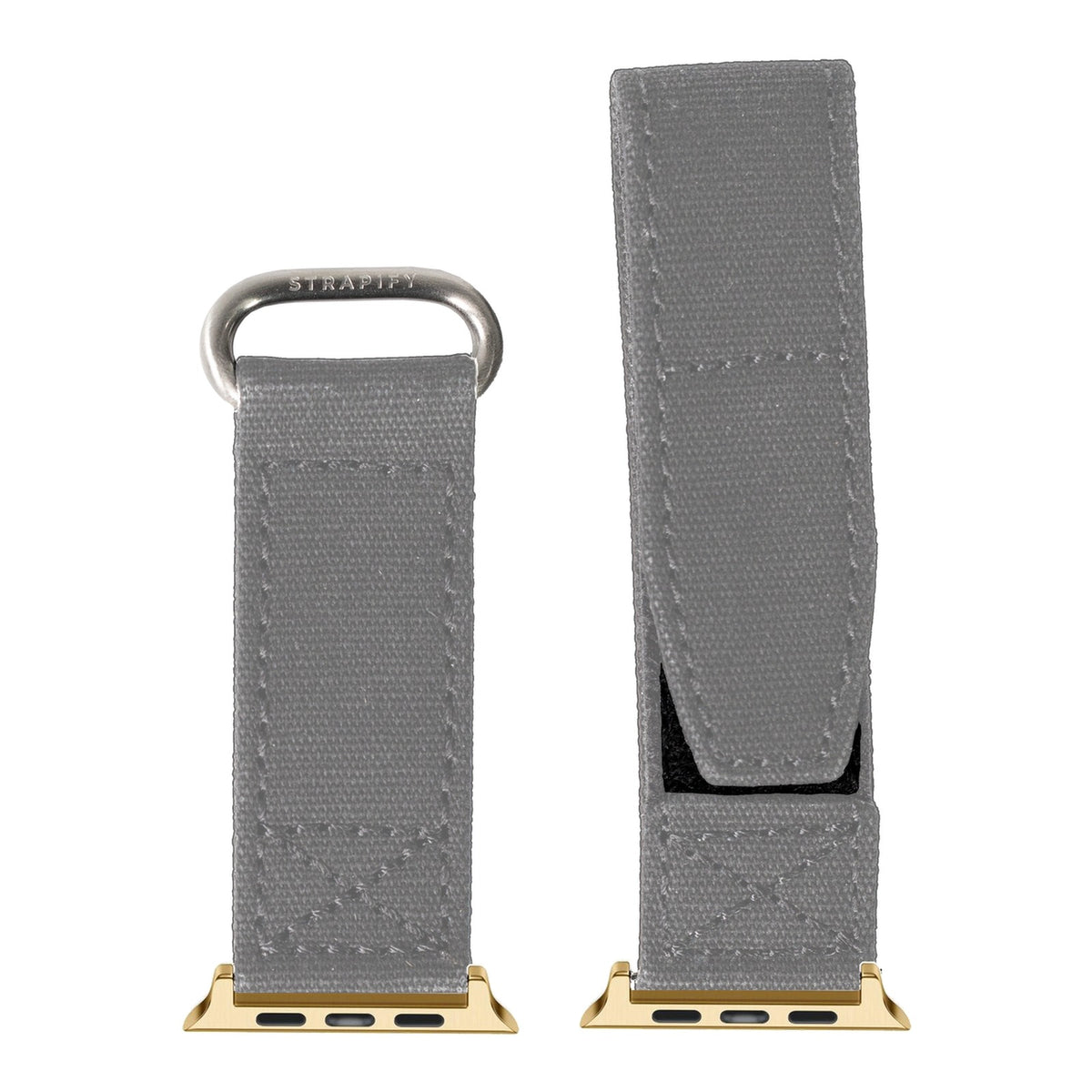 [Apple Watch] Military Velcro - Grey with Gold Apple Watch connecters