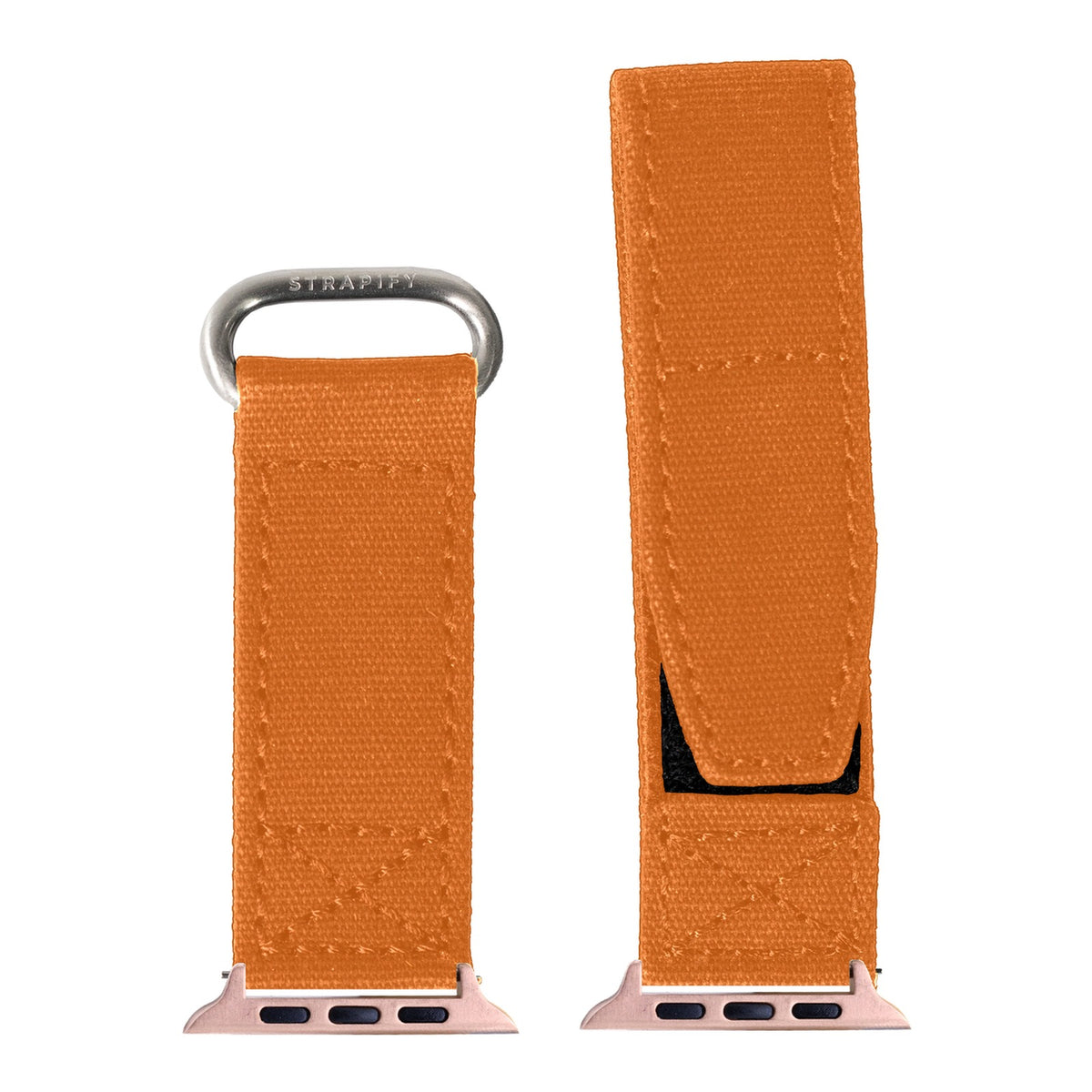[Apple Watch] Military Velcro - Orange with Rose Gold Apple Watch connecters