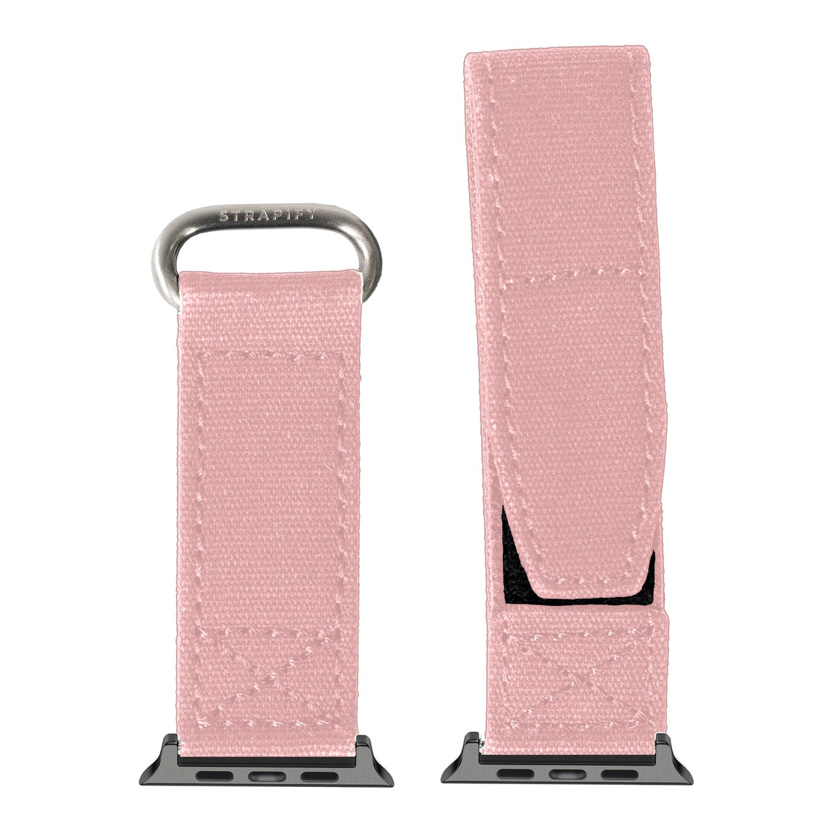 [Apple Watch] Military Velcro - Pink with Black Apple Watch connecters