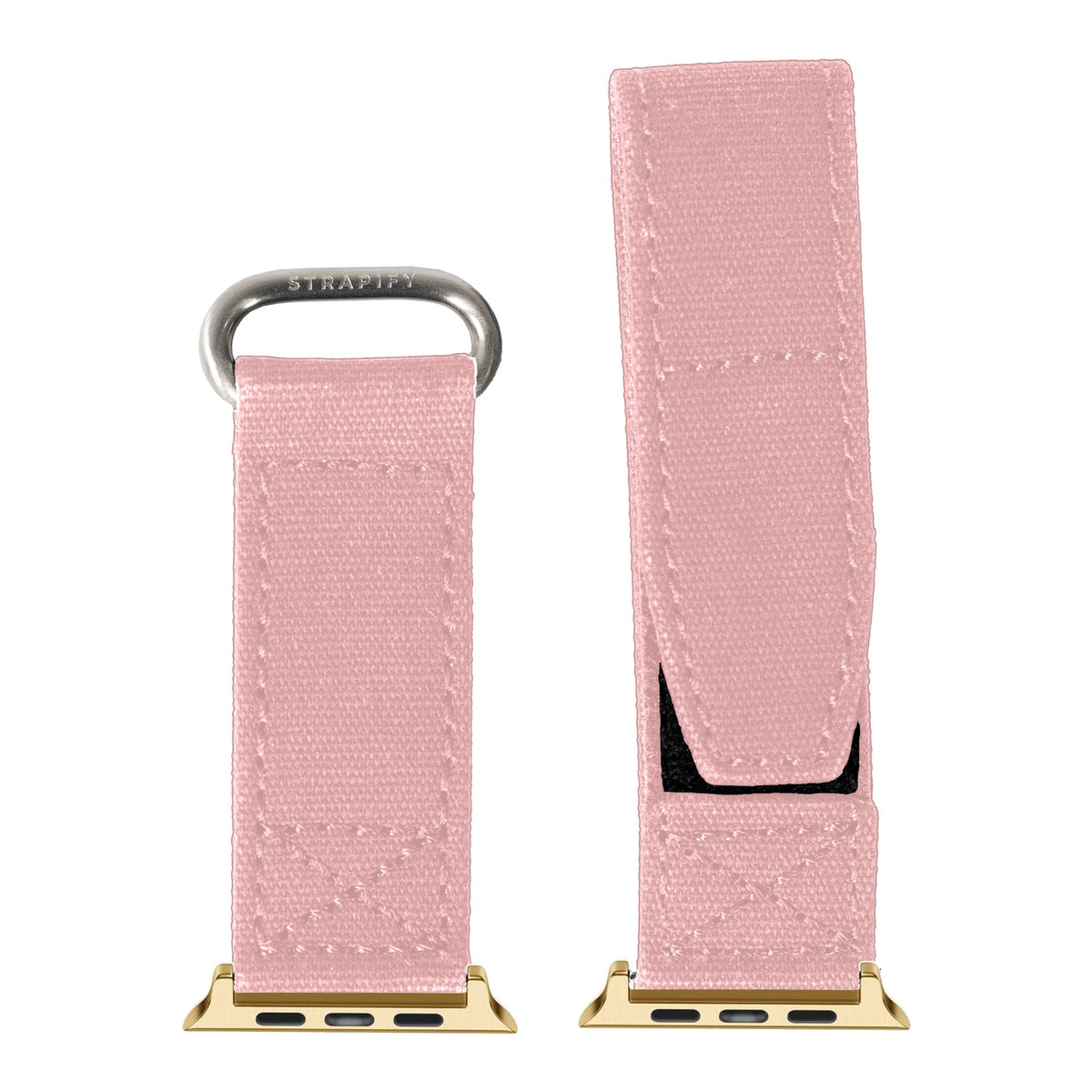 [Apple Watch] Military Velcro - Pink with Gold Apple Watch connecters