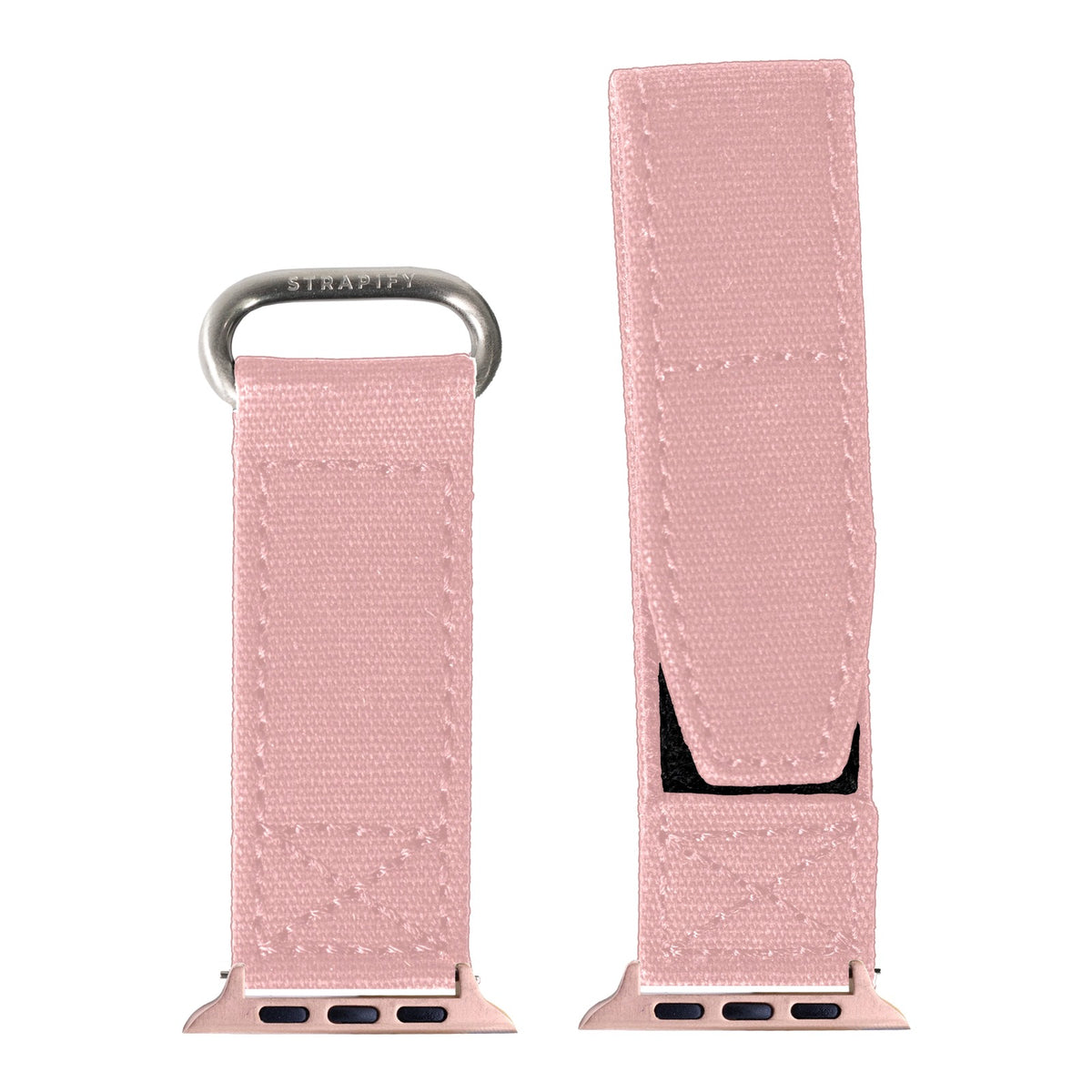 [Apple Watch] Military Velcro - Pink with Rose Gold Apple Watch connecters