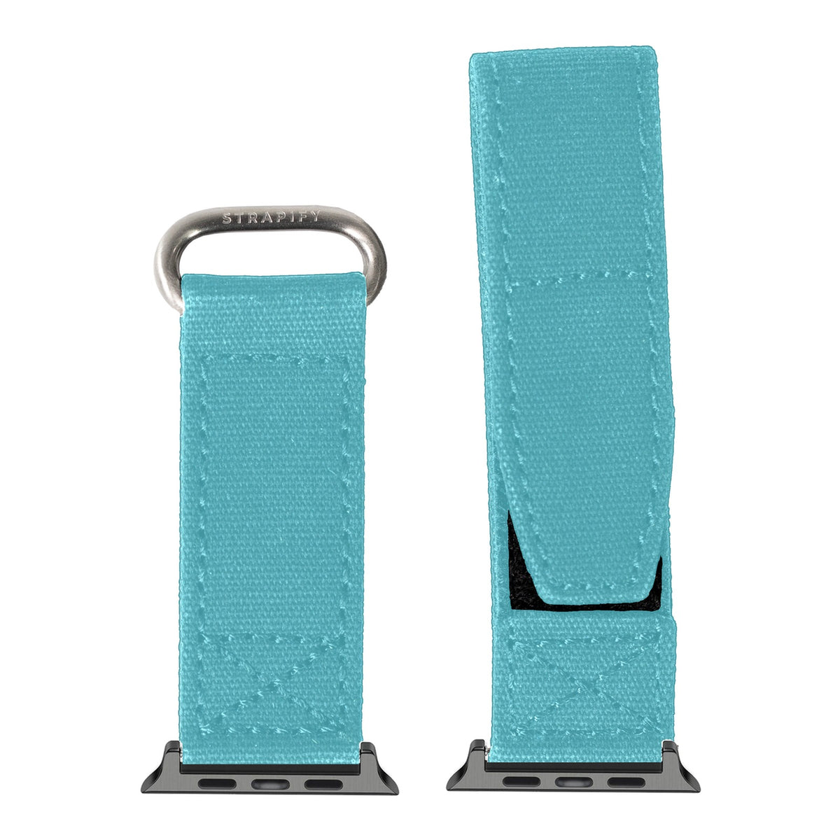 [Apple Watch] Military Velcro - Sky Blue with Black Apple Watch connecters