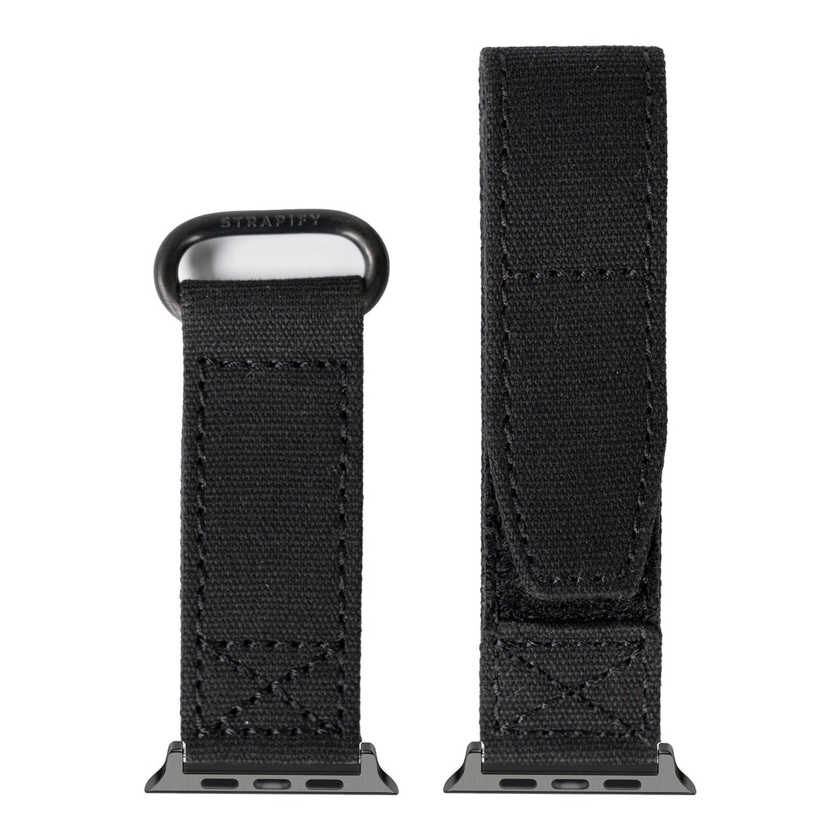 [Apple Watch] Military Velcro - Stealth Black with Black Apple Watch connecters
