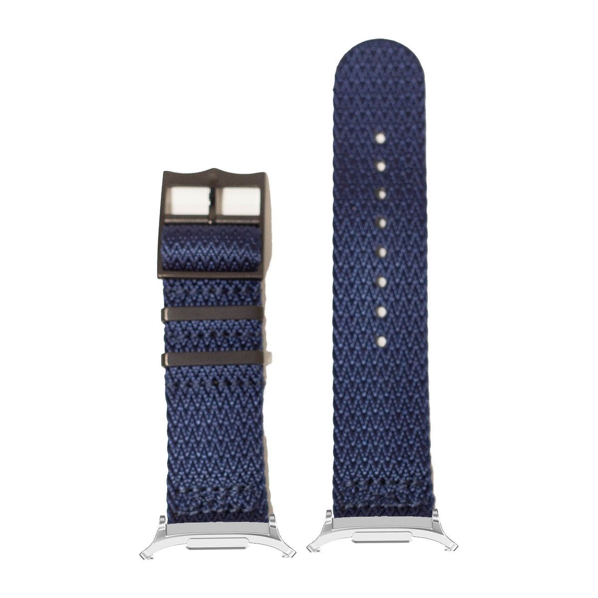 Sharktooth Militex - Stealth Navy Blue [Black Hardware] Silver with Strap Adapter for Galaxy Watch 8-9/Ultra
