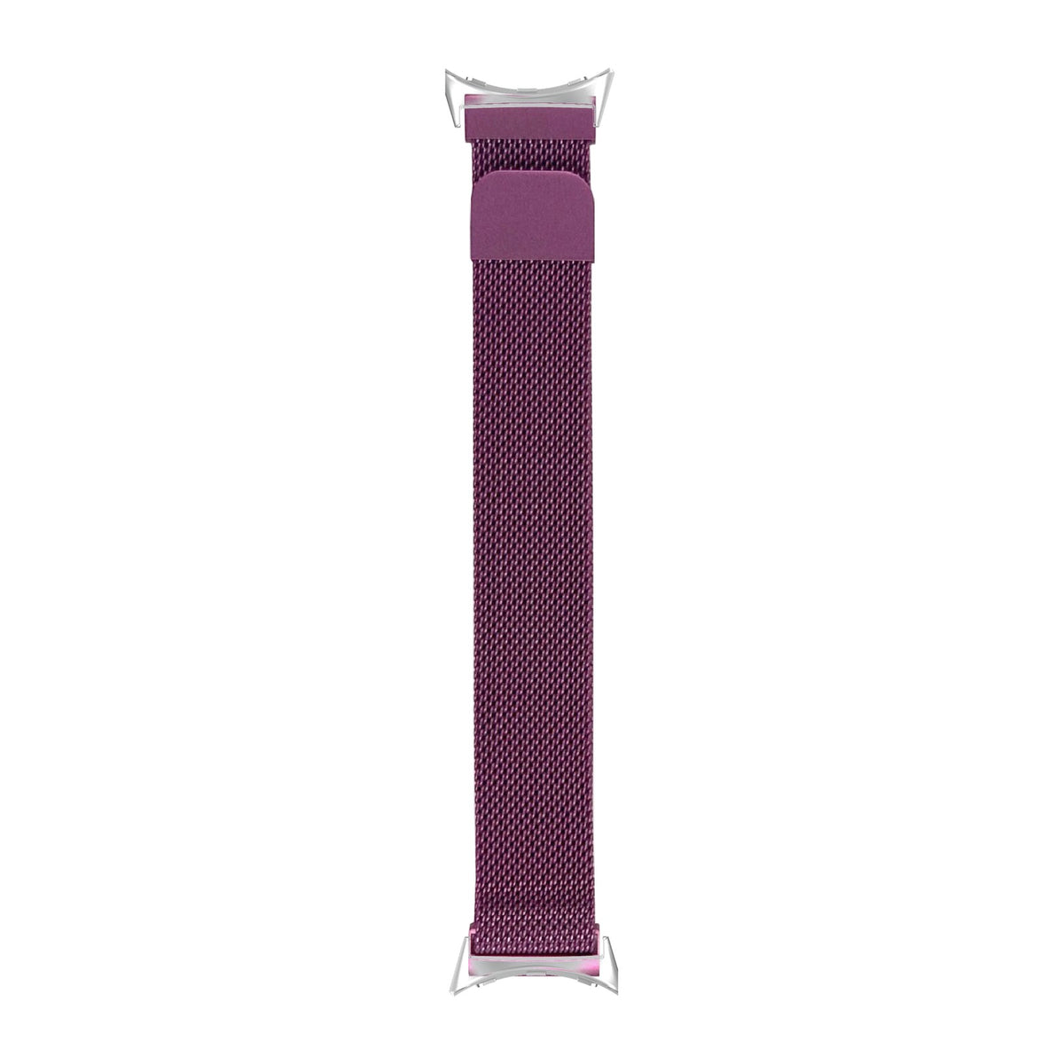 Milanese - Violet Silver with Google Pixel Spring Bar Adapters - Wear Any 20mm Strap! for Pixel Watch 1-5 41mm