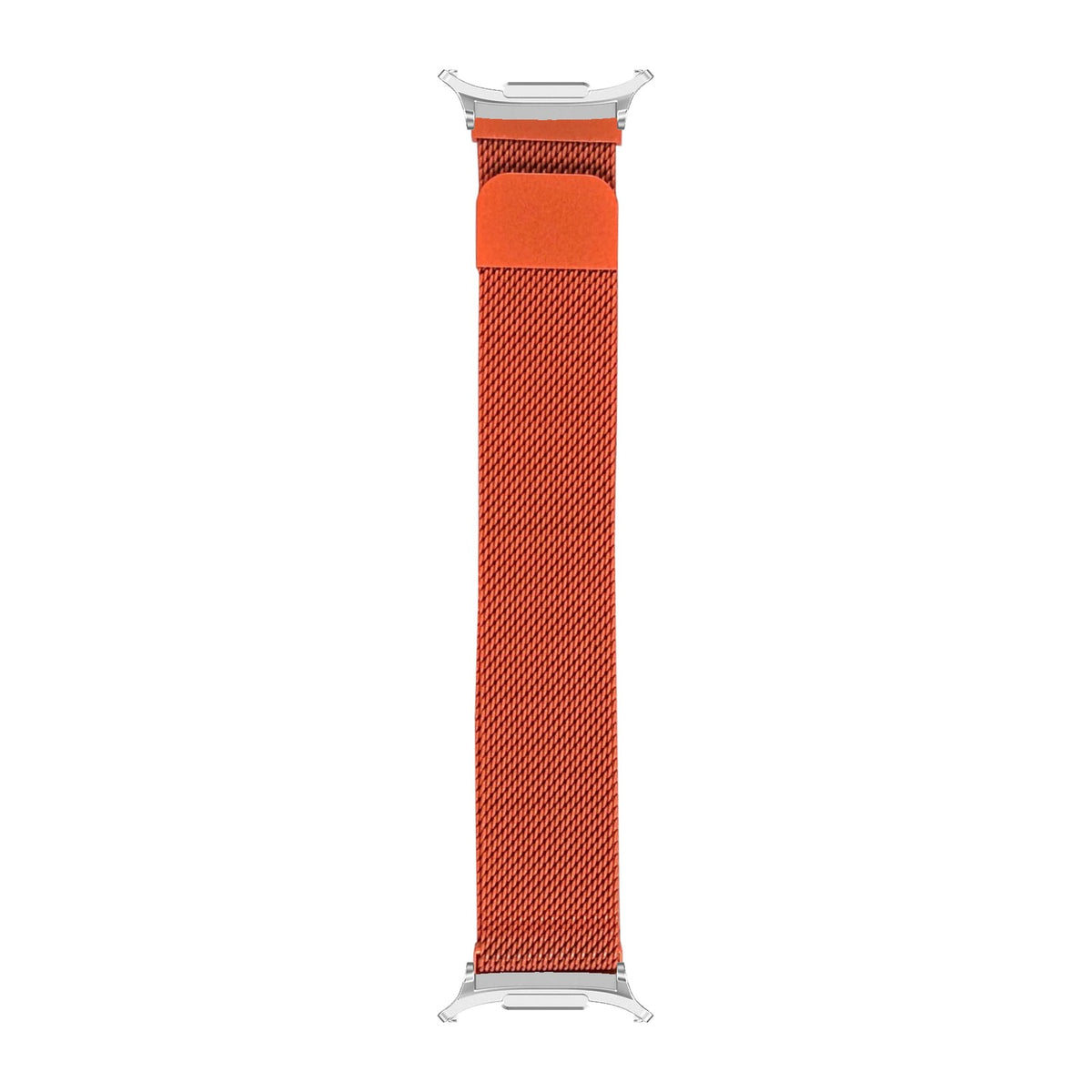 Milanese - Orange Silver with Strap Adapter for Galaxy Watch 8-9/Ultra