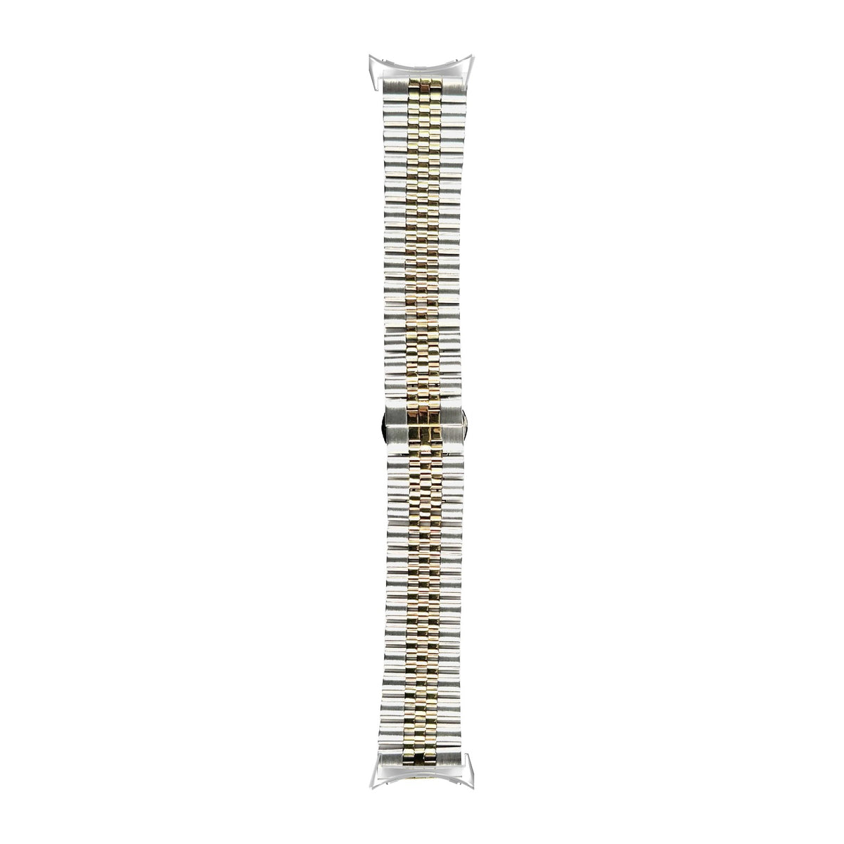 Jubilee Bracelet - Silver/Gold Silver with Google Pixel Spring Bar Adapters - Wear Any 20mm Strap! for Pixel Watch 3-5 45mm