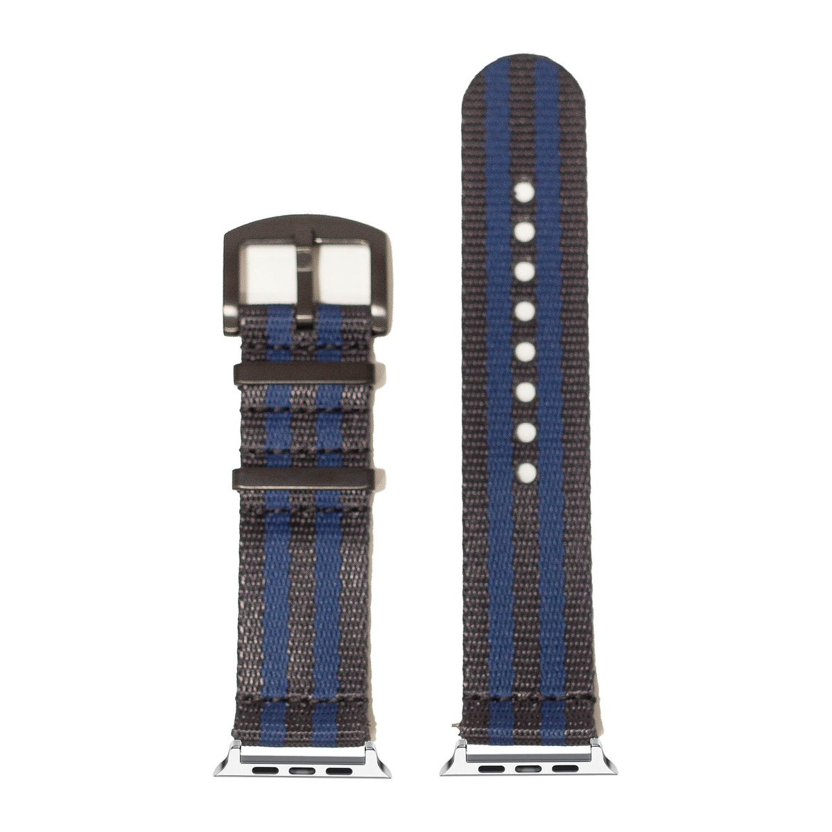 Supreme Militex - Dark Blue/Navy Blue [Black Hardware] Starlight with Connecters - Spring Bar Type for Apple Watch