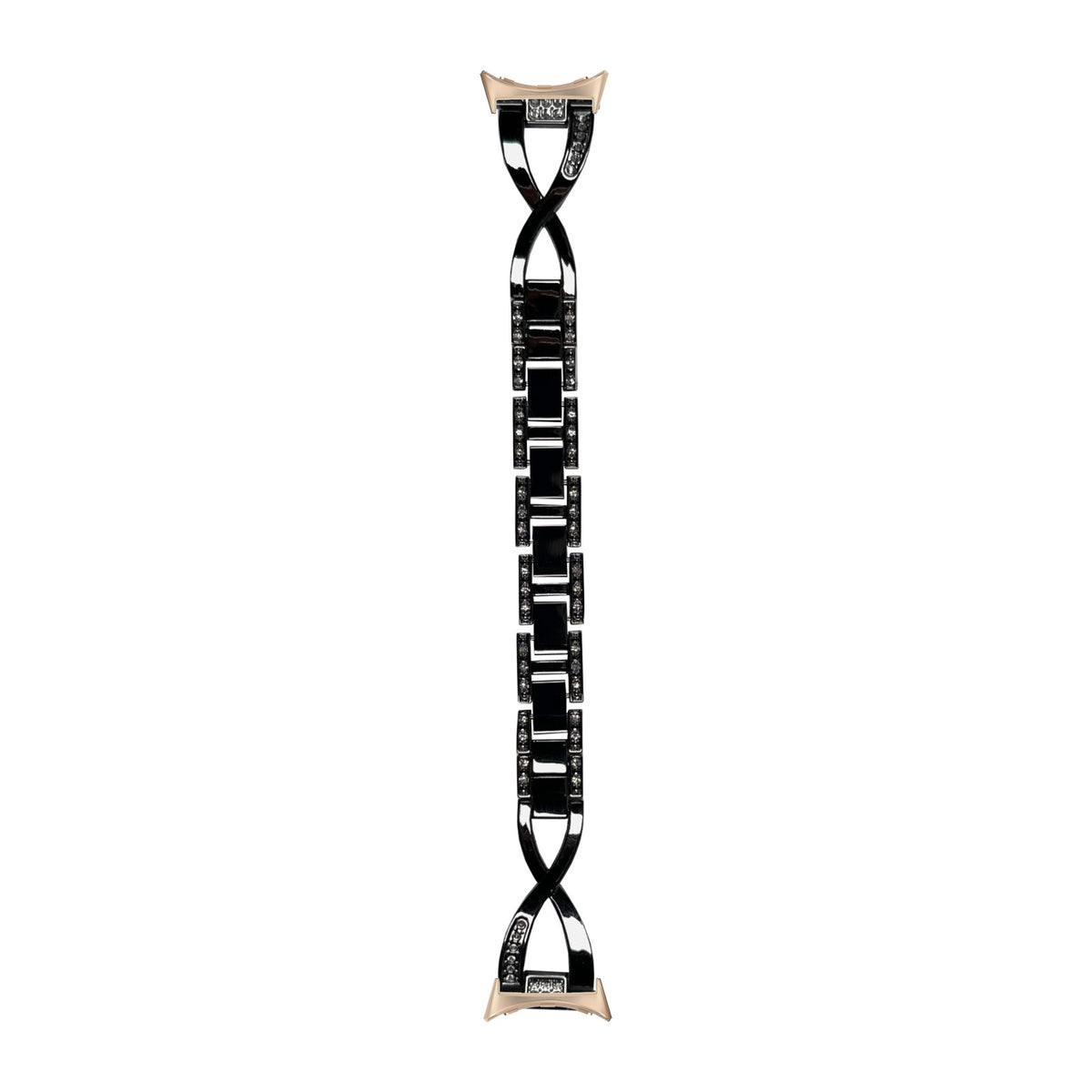 Helix Bracelet Black Rose Gold with Google Pixel Spring Bar Adapters - Wear Any 20mm Strap! for Pixel Watch 1-5 41mm