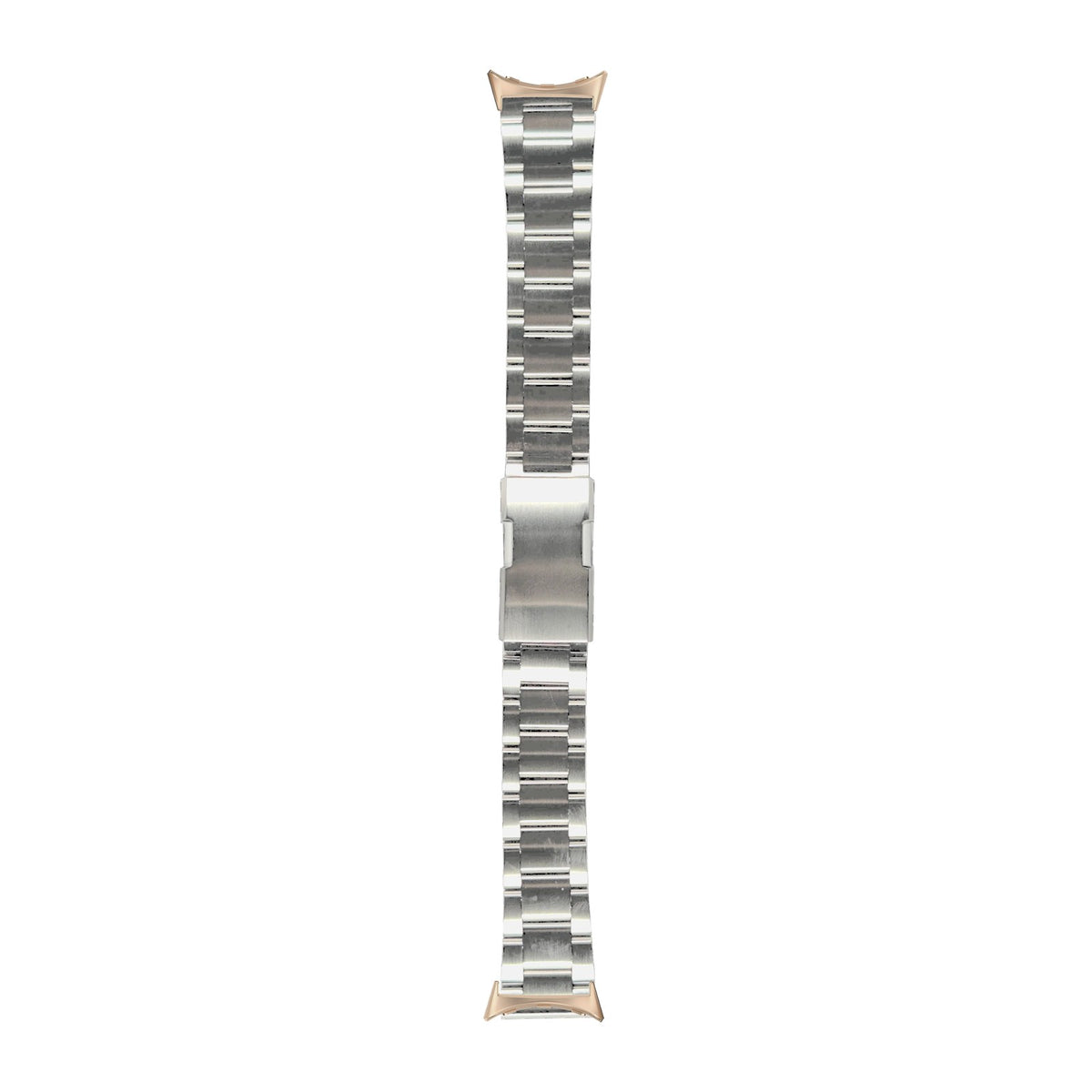 Super-O Boyer Bracelet Straight End, 316L Stainless Steel Brushed Rose Gold with Google Pixel Spring Bar Adapters - Wear Any 20mm Strap! for Pixel Watch 3-5 45mm