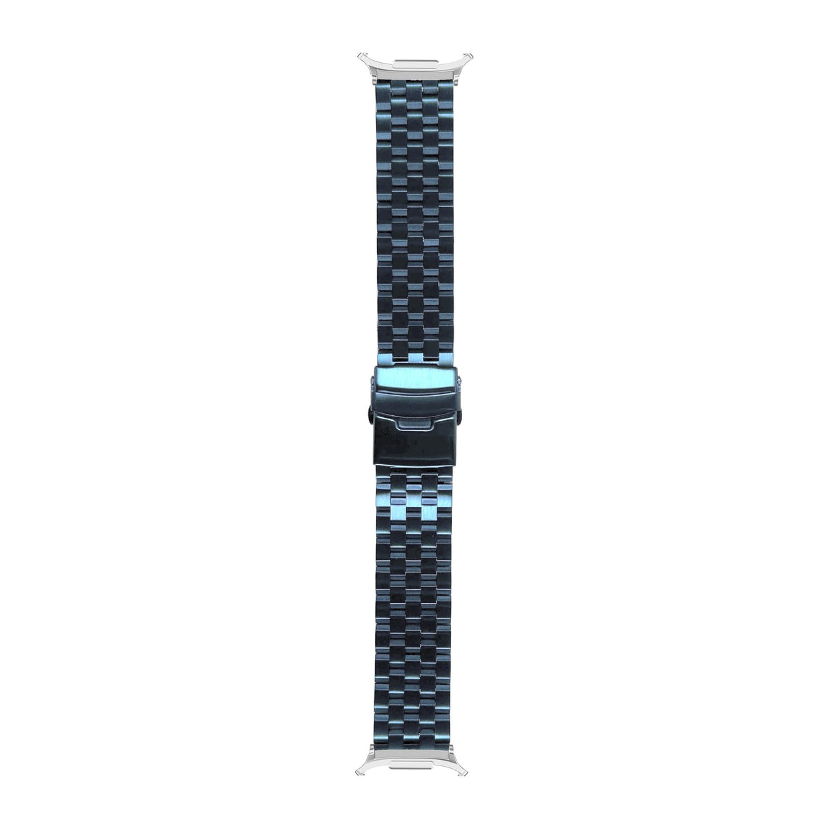 Engineer Bracelet - Folding Deployant Clasp - Blue Silver with Strap Adapter for Galaxy Watch 8-9/Ultra