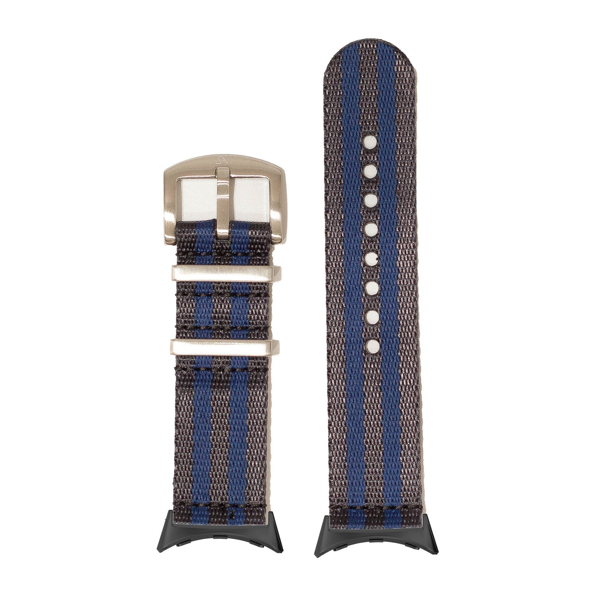 Supreme Militex - Dark Blue/Navy Blue Black with Google Pixel Spring Bar Adapters - Wear Any 20mm Strap! for Pixel Watch 1-5 41mm