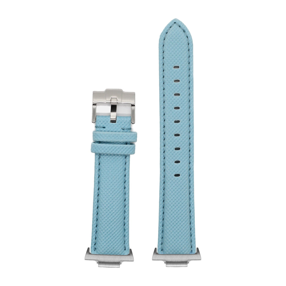 Sailcloth - Sky Blue Silver with Strap Adapter for Tissot PRX 40