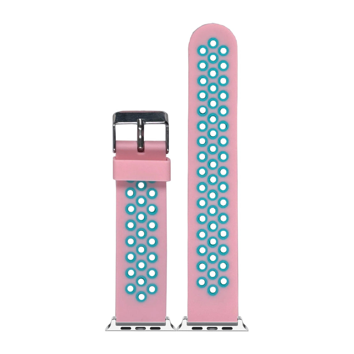 Flexi Sports Silicone Pink/Teal Starlight with Connecters - Spring Bar Type for Apple Watch