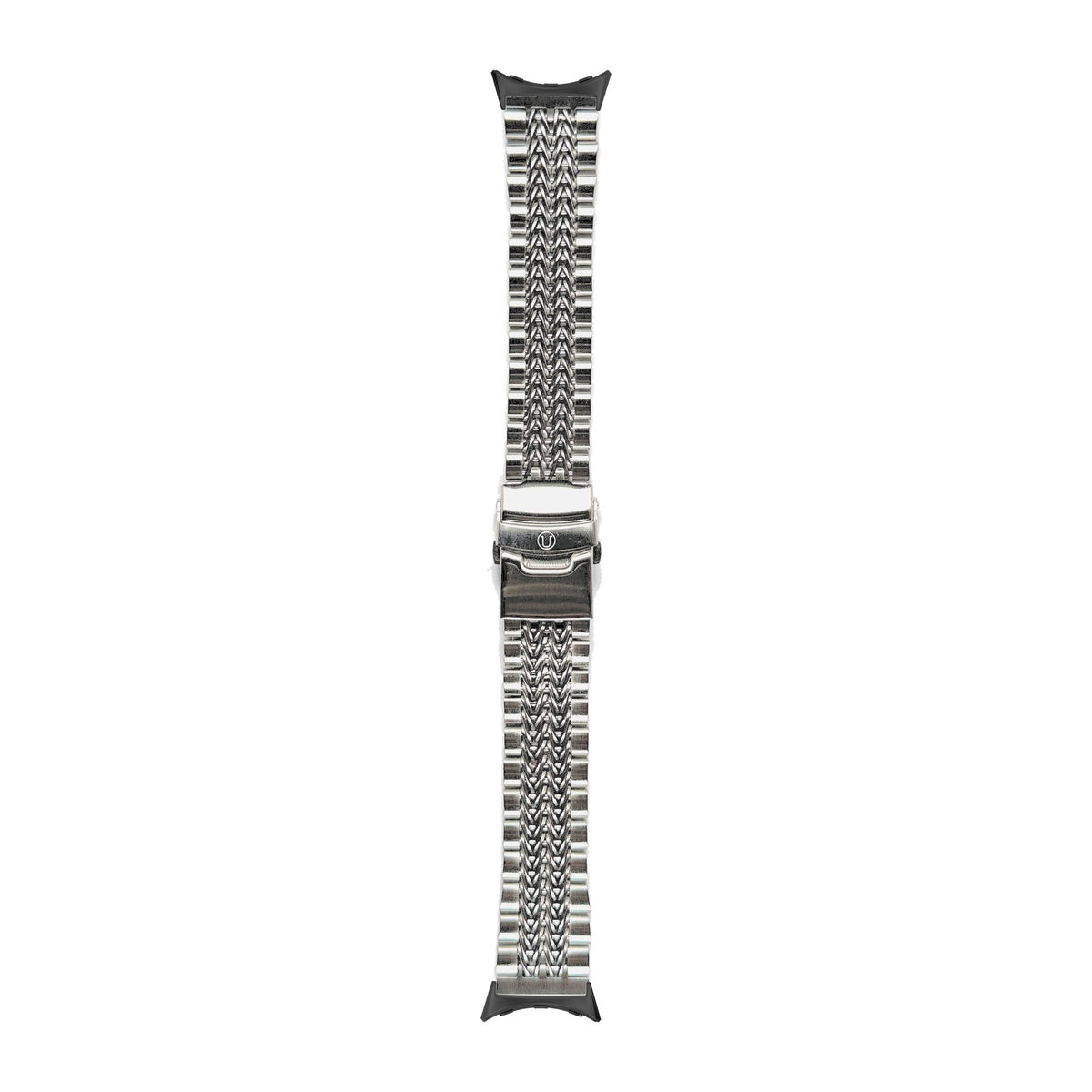 Razor-Wire Straight End Bracelet (20/22mm) Black with Google Pixel Spring Bar Adapters - Wear Any 20mm Strap! for Pixel Watch 1-5 41mm