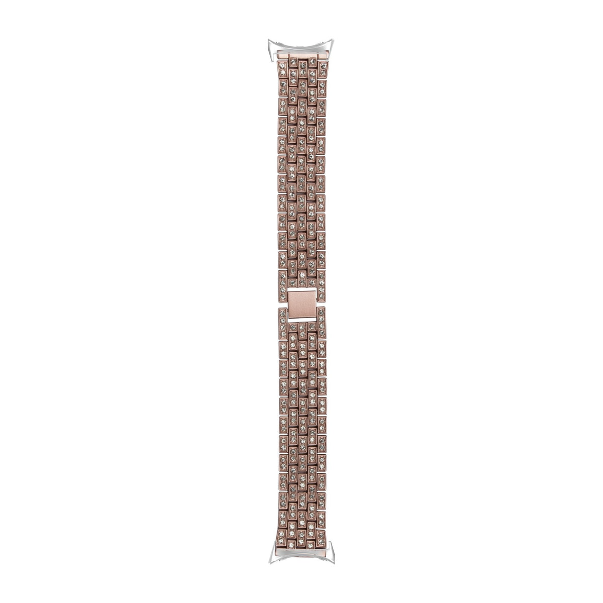 Shimmer Bracelet Pink Silver with Google Pixel Spring Bar Adapters - Wear Any 20mm Strap! for Pixel Watch 1-5 41mm