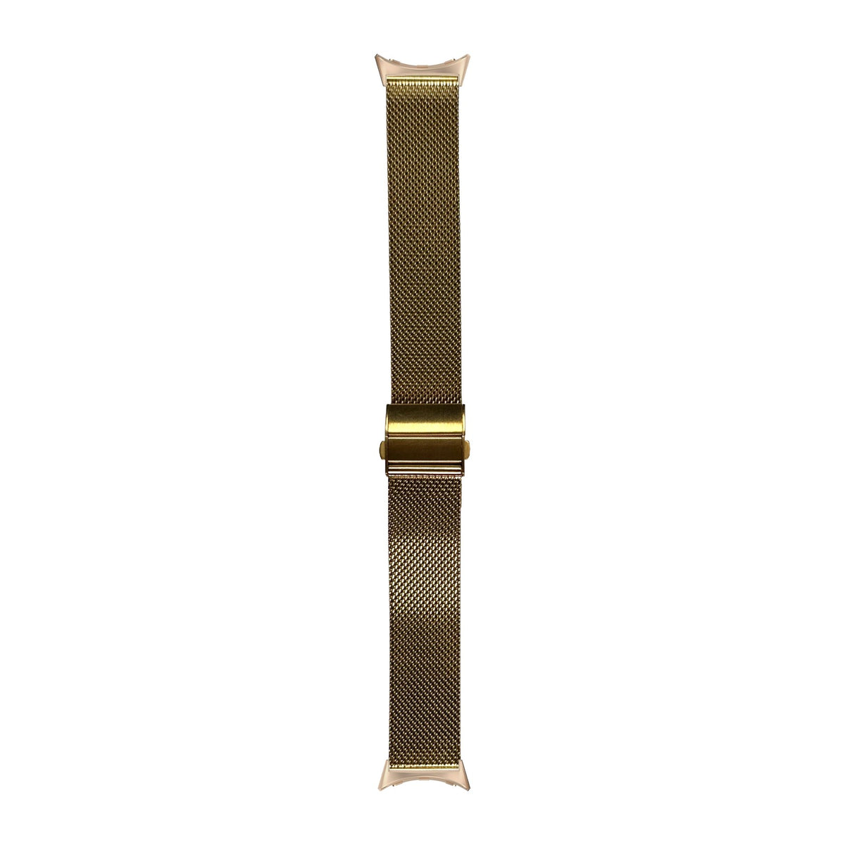 Milanese Gold Rose Gold with Clasp with Google Pixel Spring Bar Adapters - Wear Any 20mm Strap! for Pixel Watch 1-5 41mm