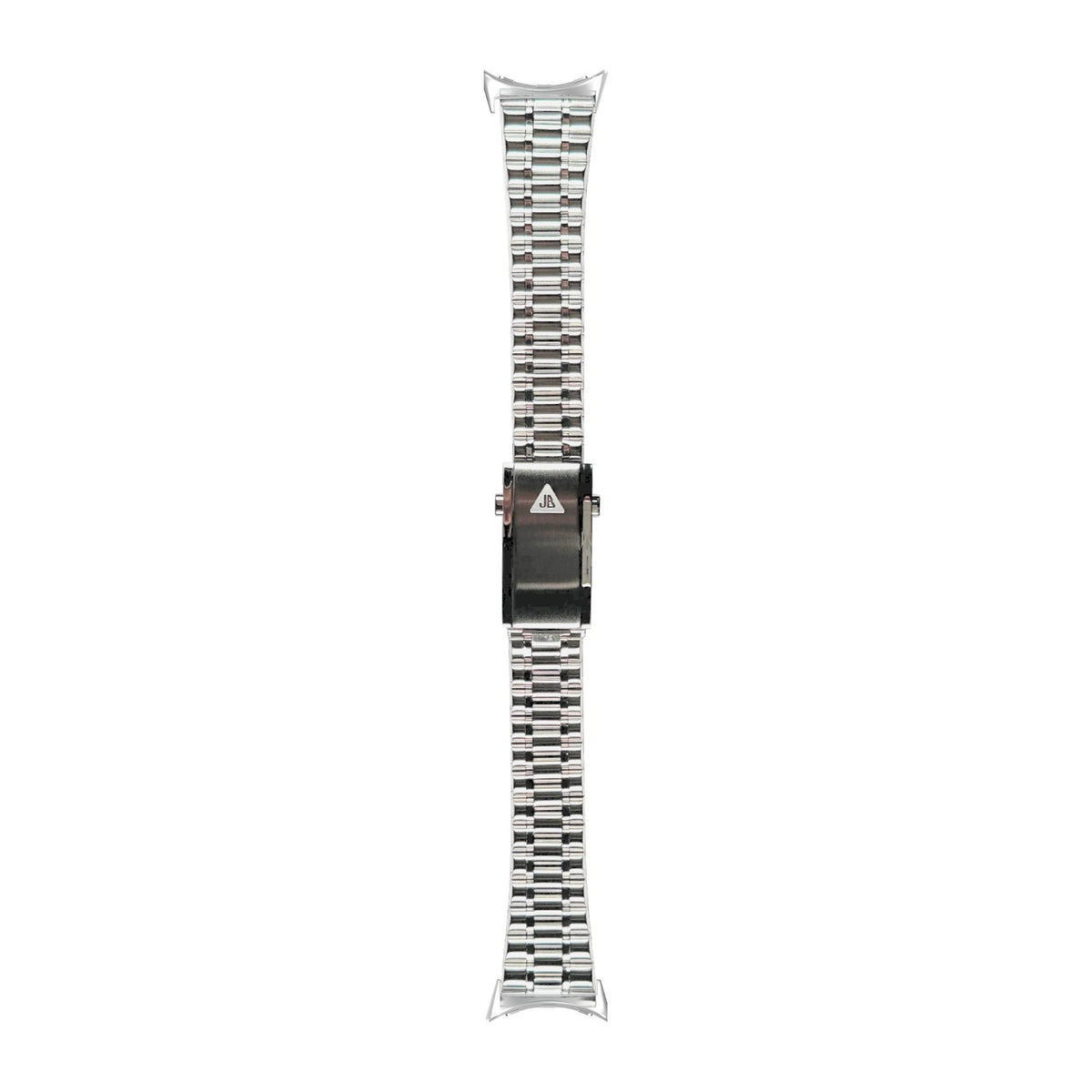 Bullet Bracelet Silver with Straight Ends with Google Pixel Spring Bar Adapters - Wear Any 20mm Strap! for Pixel Watch 3-5 45mm