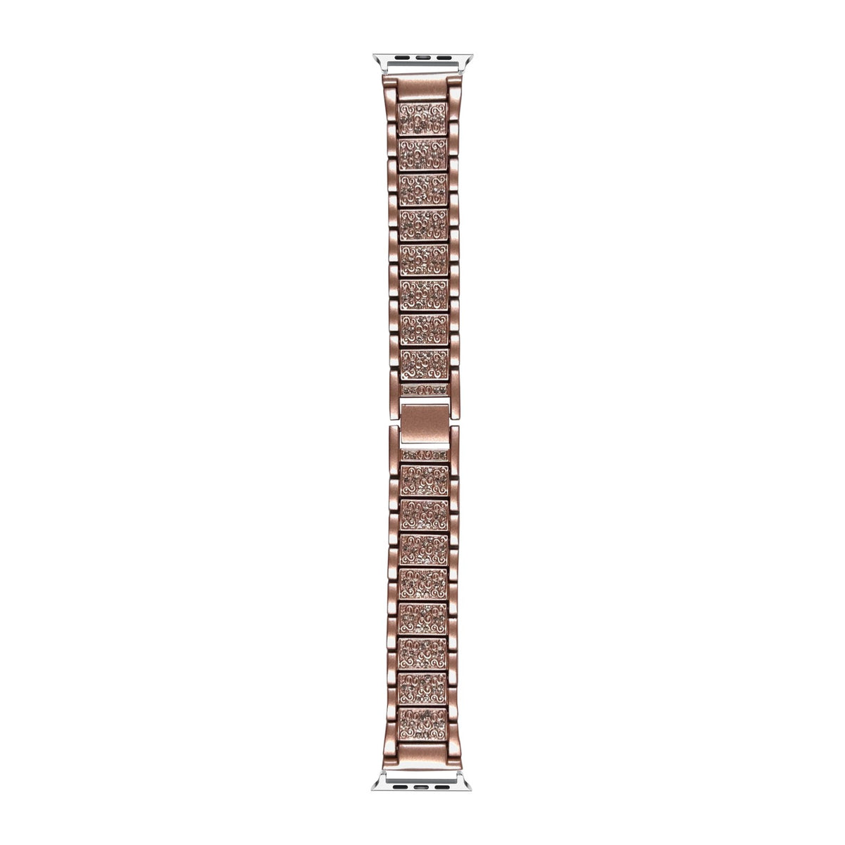 Zirconia Shimmer Bracelet Pink Silver with Connecters - Spring Bar Type for Apple Watch