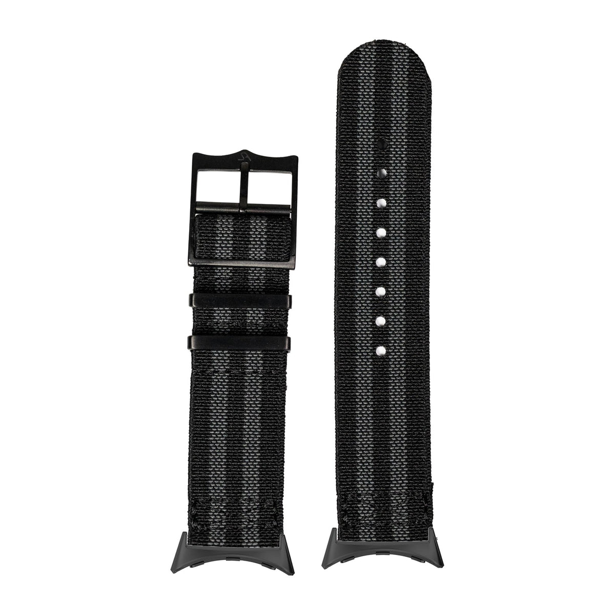 ElastoFlex - Stealth Bond [Black Hardware] Black with Google Pixel Spring Bar Adapters - Wear Any 20mm Strap! for Pixel Watch 3-5 45mm