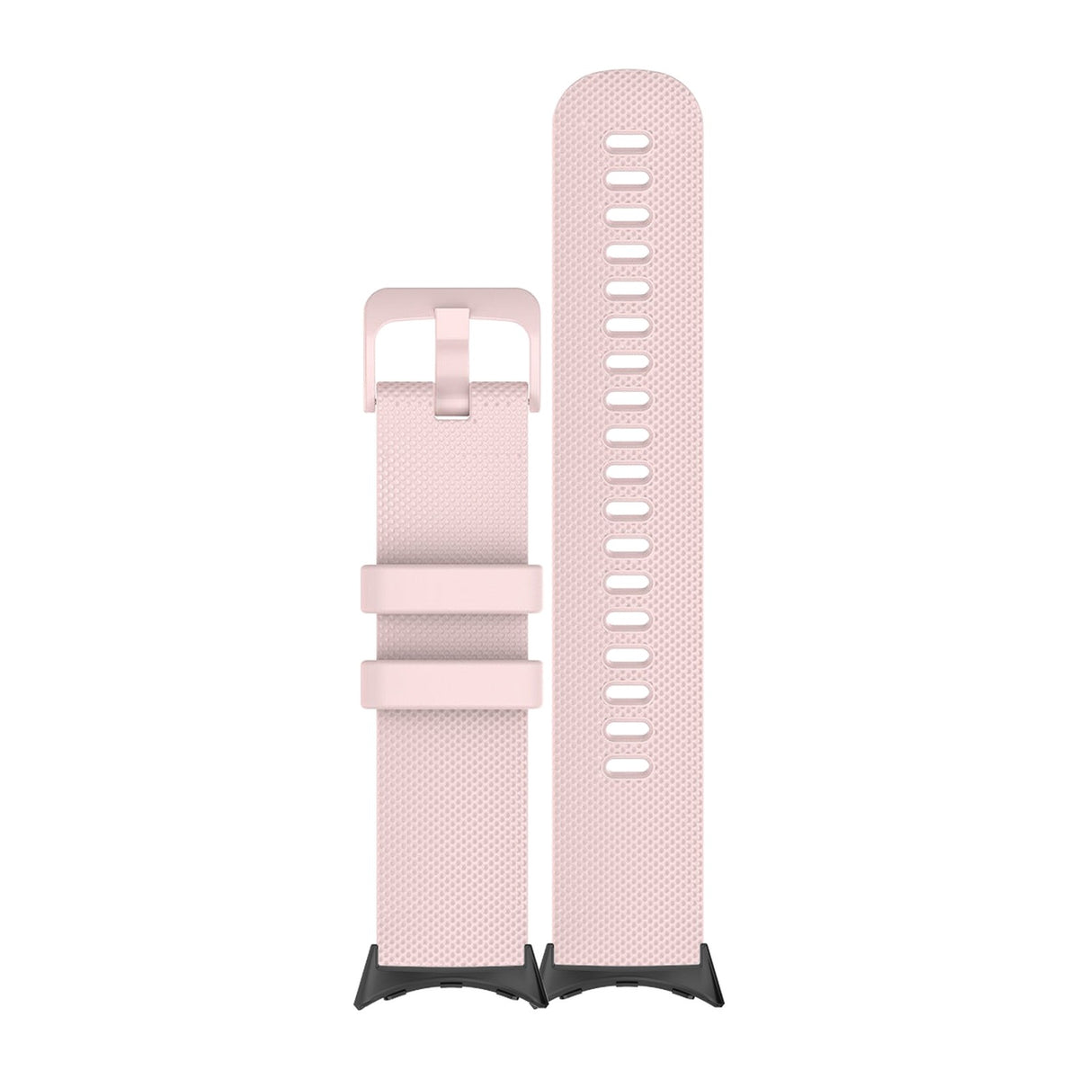 Classic Silicone Pink Matching Black with Google Pixel Spring Bar Adapters - Wear Any 20mm Strap! for Pixel Watch 3-5 45mm