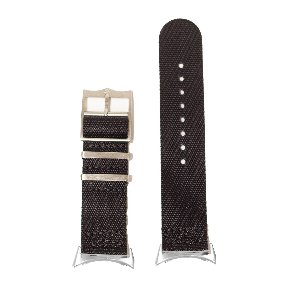 Cross Militex - Black Silver with Google Pixel Spring Bar Adapters - Wear Any 20mm Strap! for Pixel Watch 1-5 41mm