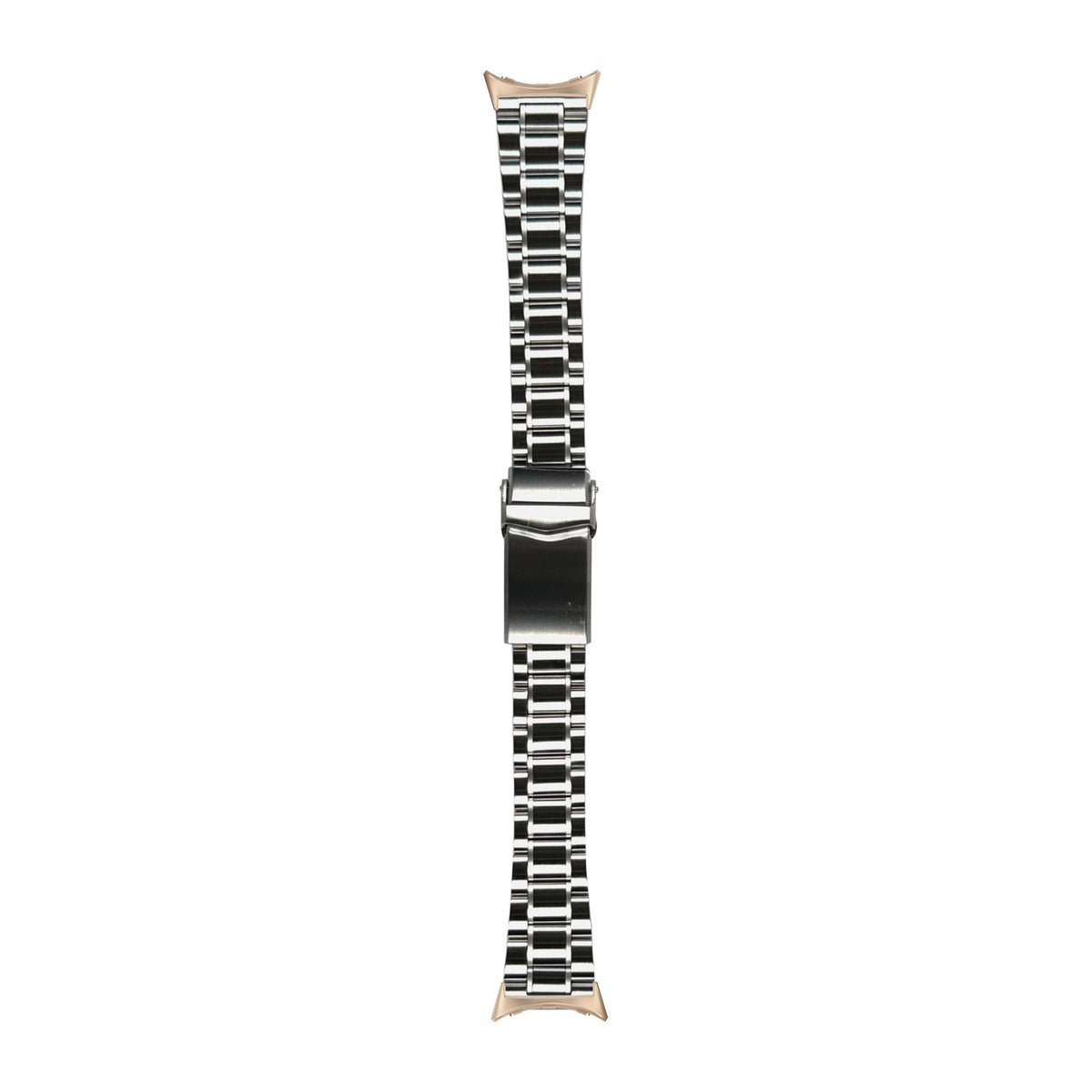 Entwine Stainless Steel Bracelet Rose Gold with V-Clasp with Google Pixel Spring Bar Adapters - Wear Any 20mm Strap! for Pixel Watch 1-5 41mm