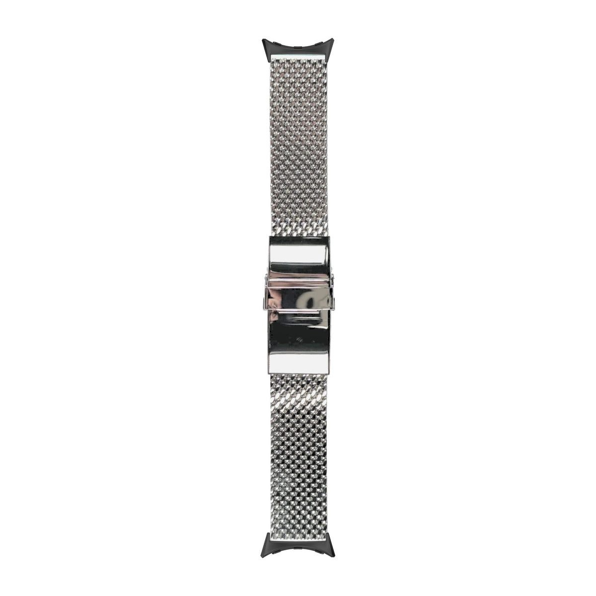 Milanese strap 20mm 2784 Black with Google Pixel Spring Bar Adapters - Wear Any 20mm Strap! for Pixel Watch 1-5 41mm