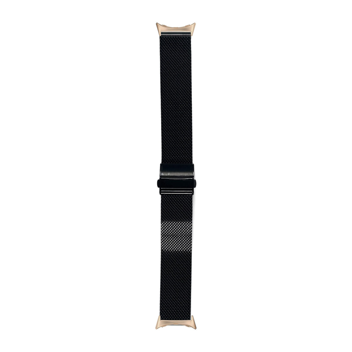 Milanese Black Rose Gold with Clasp with Google Pixel Spring Bar Adapters - Wear Any 20mm Strap! for Pixel Watch 1-5 41mm