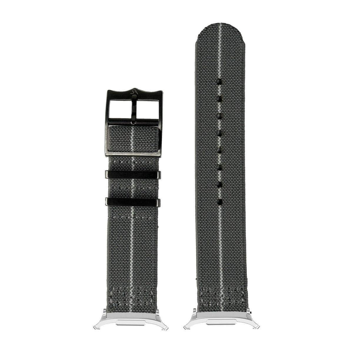 ElastoFlex - Grey/White Silver with Strap Adapter for Galaxy Watch 8-9/Ultra