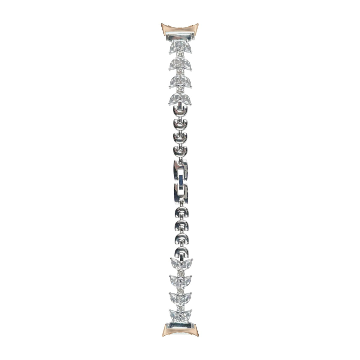 Pearce Bracelet Silver Rose Gold with Google Pixel Spring Bar Adapters - Wear Any 20mm Strap! for Pixel Watch 1-5 41mm