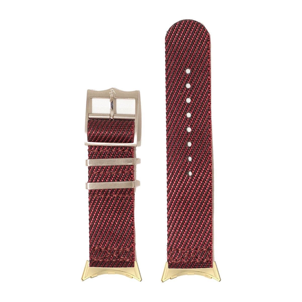 Cross Militex - Wine Red Gold with Google Pixel Spring Bar Adapters - Wear Any 20mm Strap! for Pixel Watch 3-5 45mm