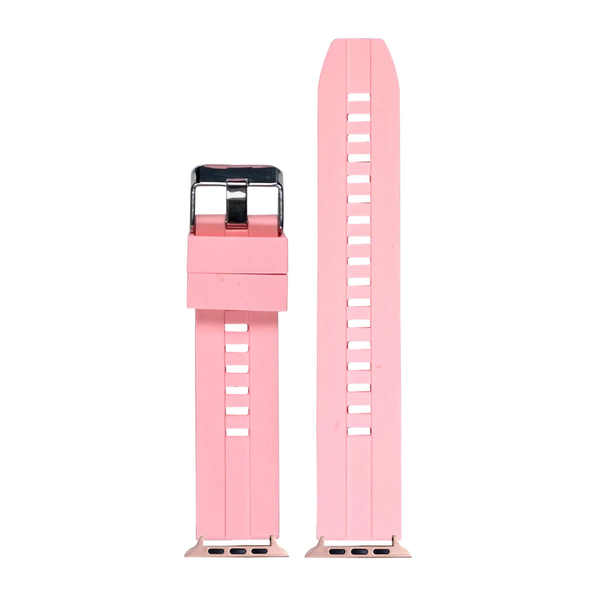Flexi Silicone 2 Pink Rose Gold with Connecters - Spring Bar Type for Apple Watch