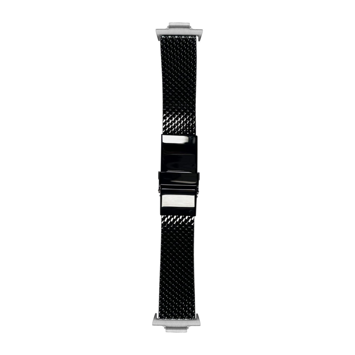 Milanese strap 22mm 2785 - Black Silver with Strap Adapter for Tissot PRX 40