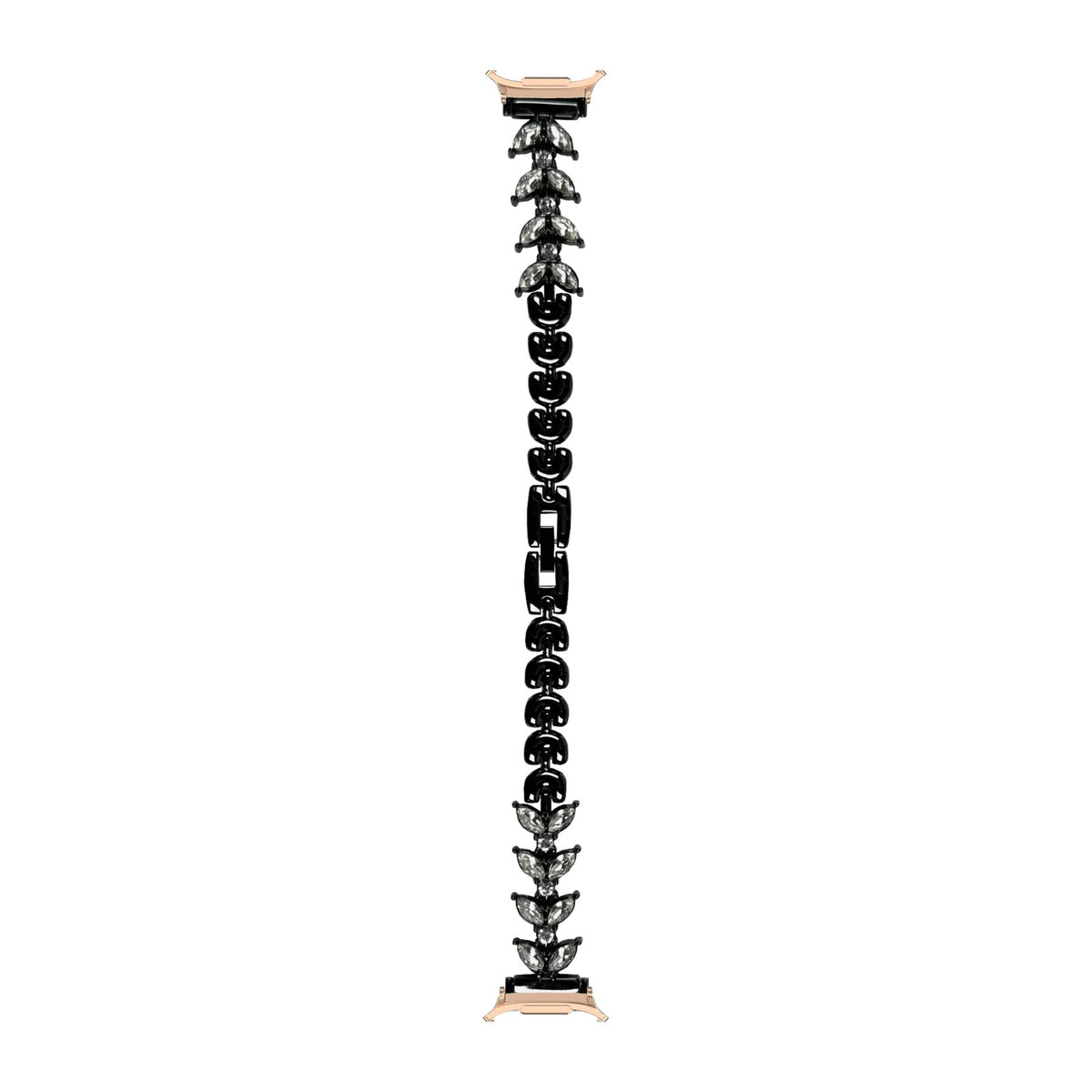 Pearce Bracelet Black Rose Gold with Strap Adapter for Galaxy Watch 8-9/Ultra