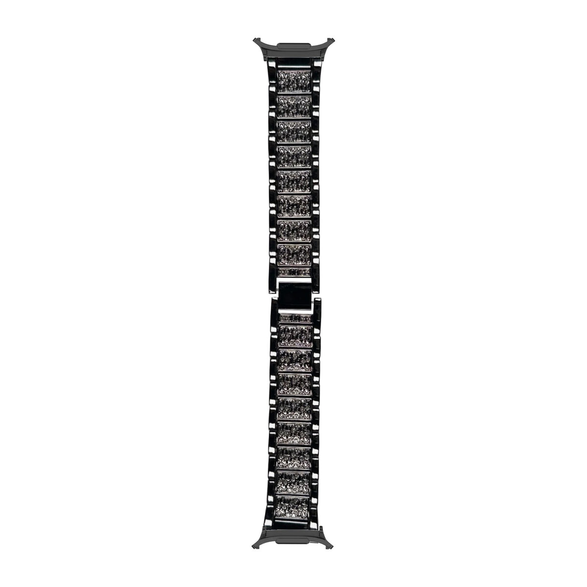 Zirconia Shimmer Bracelet Black Black with Strap Adapter for Galaxy Watch 8-9/Ultra