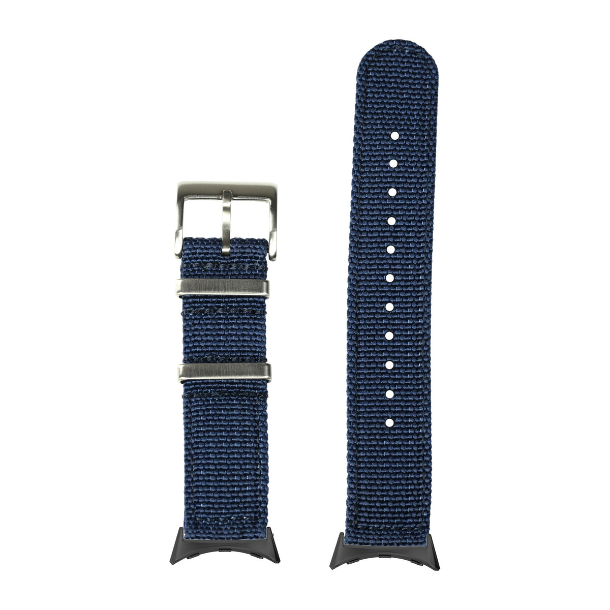 Alpha Militex - Navy Blue Black with Google Pixel Spring Bar Adapters - Wear Any 20mm Strap! for Pixel Watch 1-5 41mm