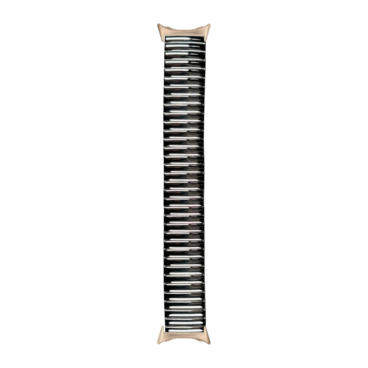 Stretch Elastic Steel Bracelet Silver Rose Gold with Google Pixel Spring Bar Adapters - Wear Any 20mm Strap! for Pixel Watch 3-5 45mm