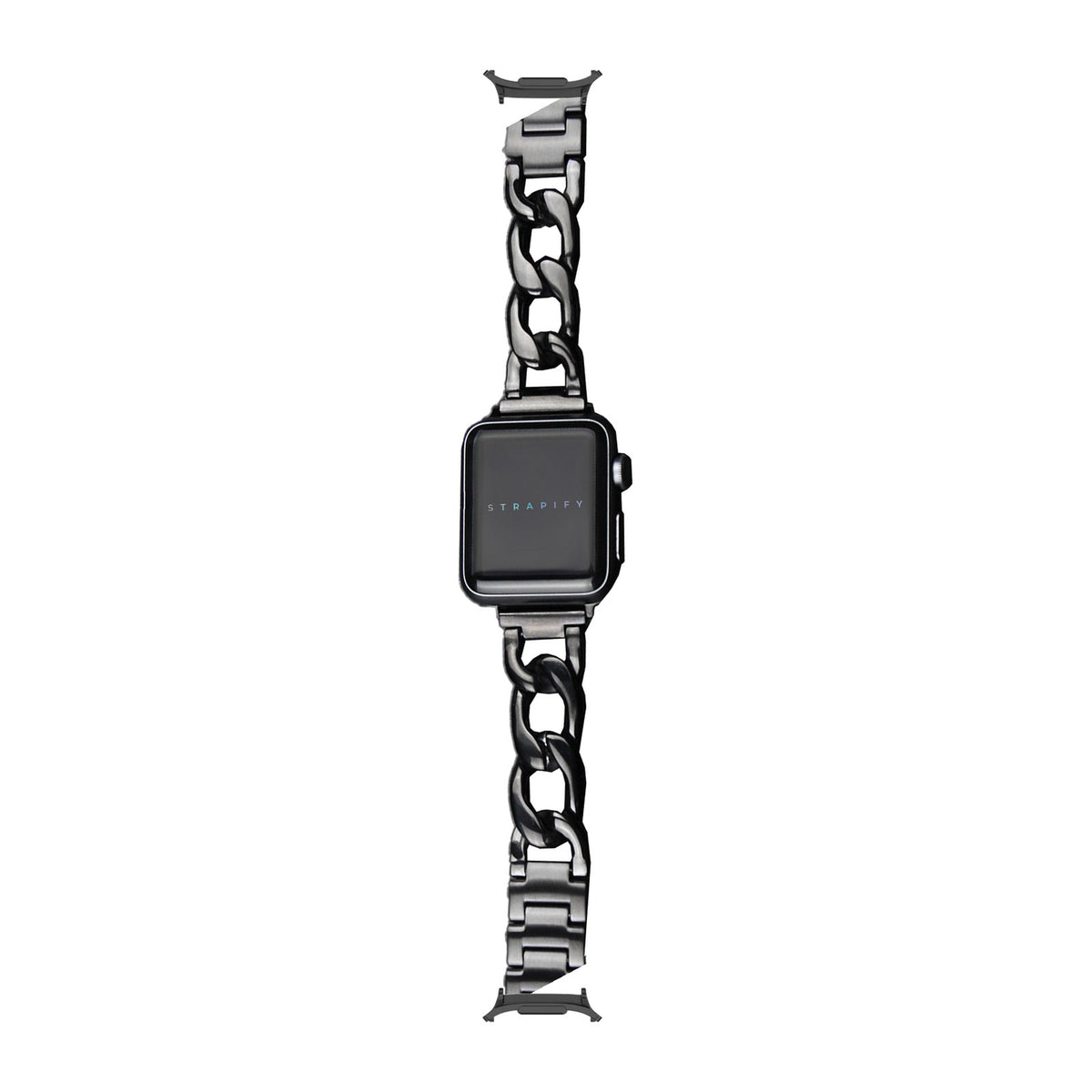Chain Link Bracelet - Black Black with Strap Adapter for Galaxy Watch 8-9/Ultra